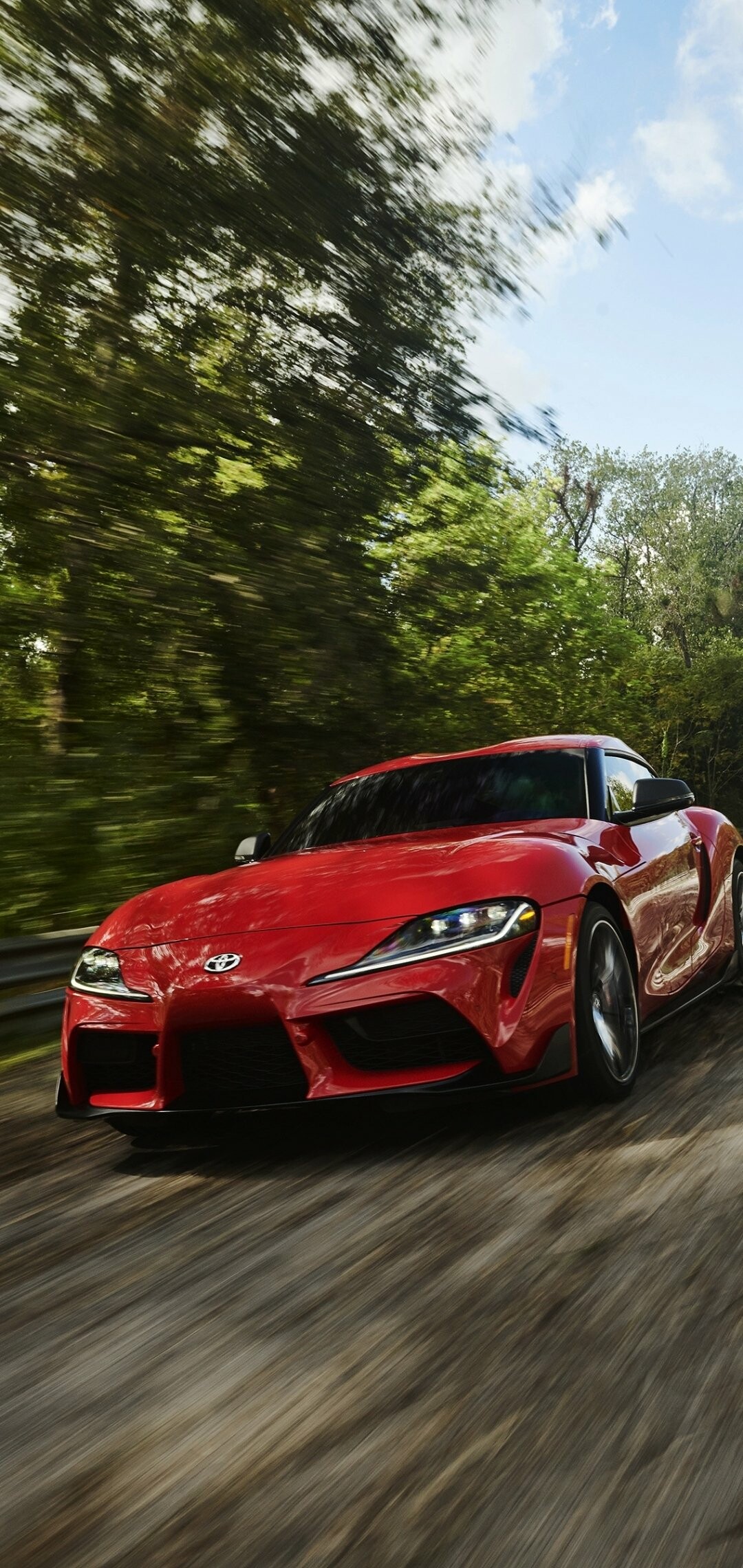 Toyota: One of the world's largest automotive manufacturer by production volume, Supra. 1080x2280 HD Wallpaper.