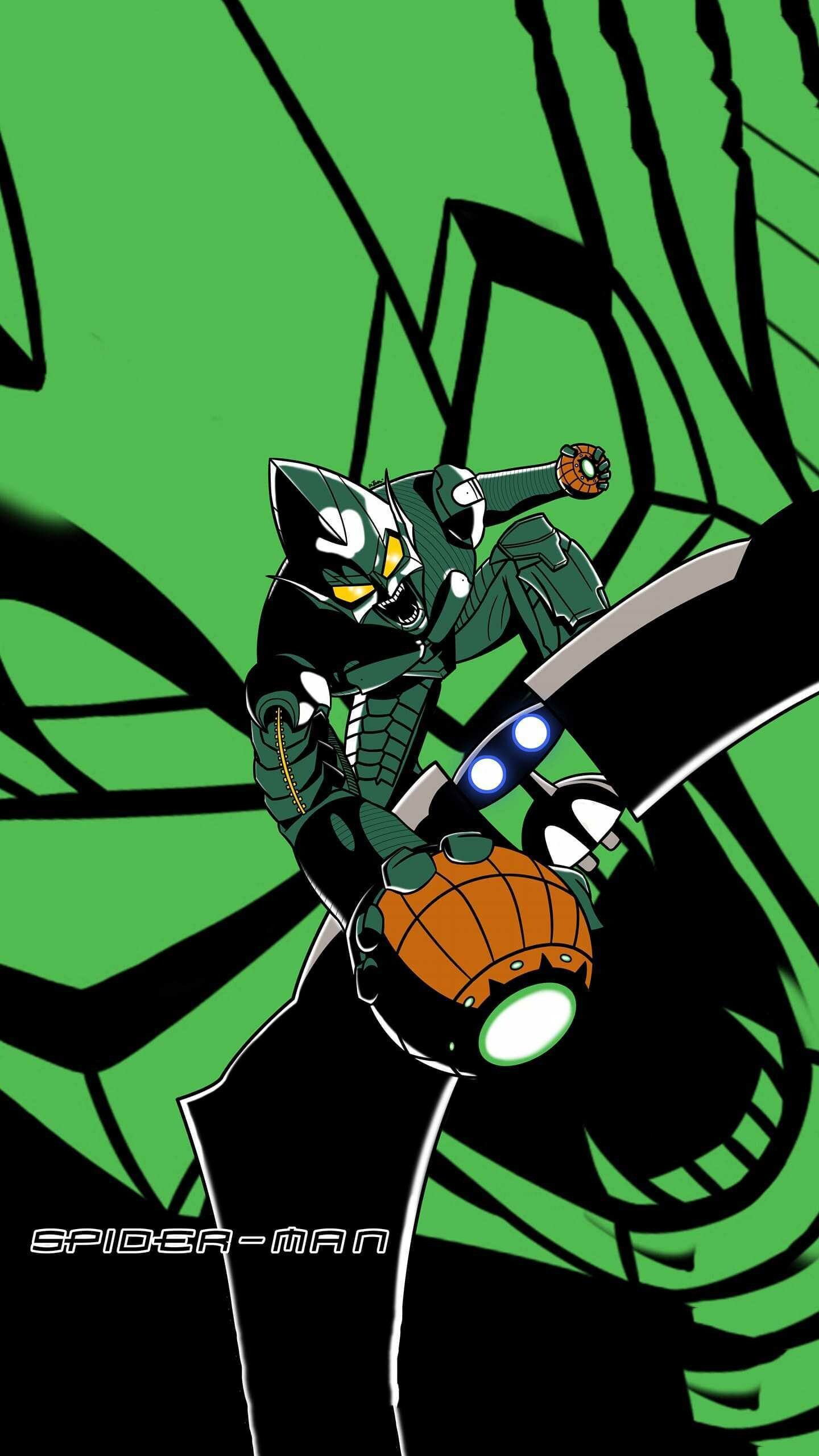 Green Goblin: Norman Osborn, A famous scientist, being the founder and CEO of Oscorp. 1440x2560 HD Background.