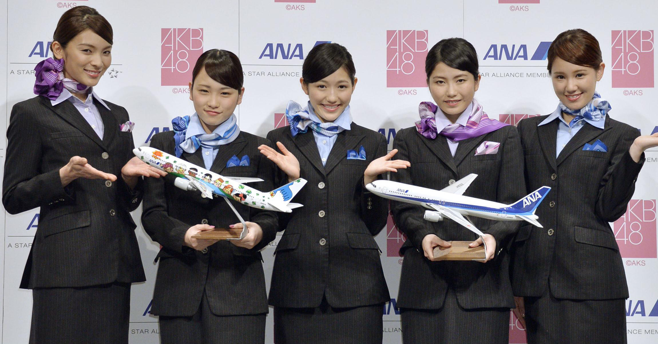 All Nippon Airways, Project with AKB48, Boosting travel in Asia, Collaboration, 2300x1210 HD Desktop