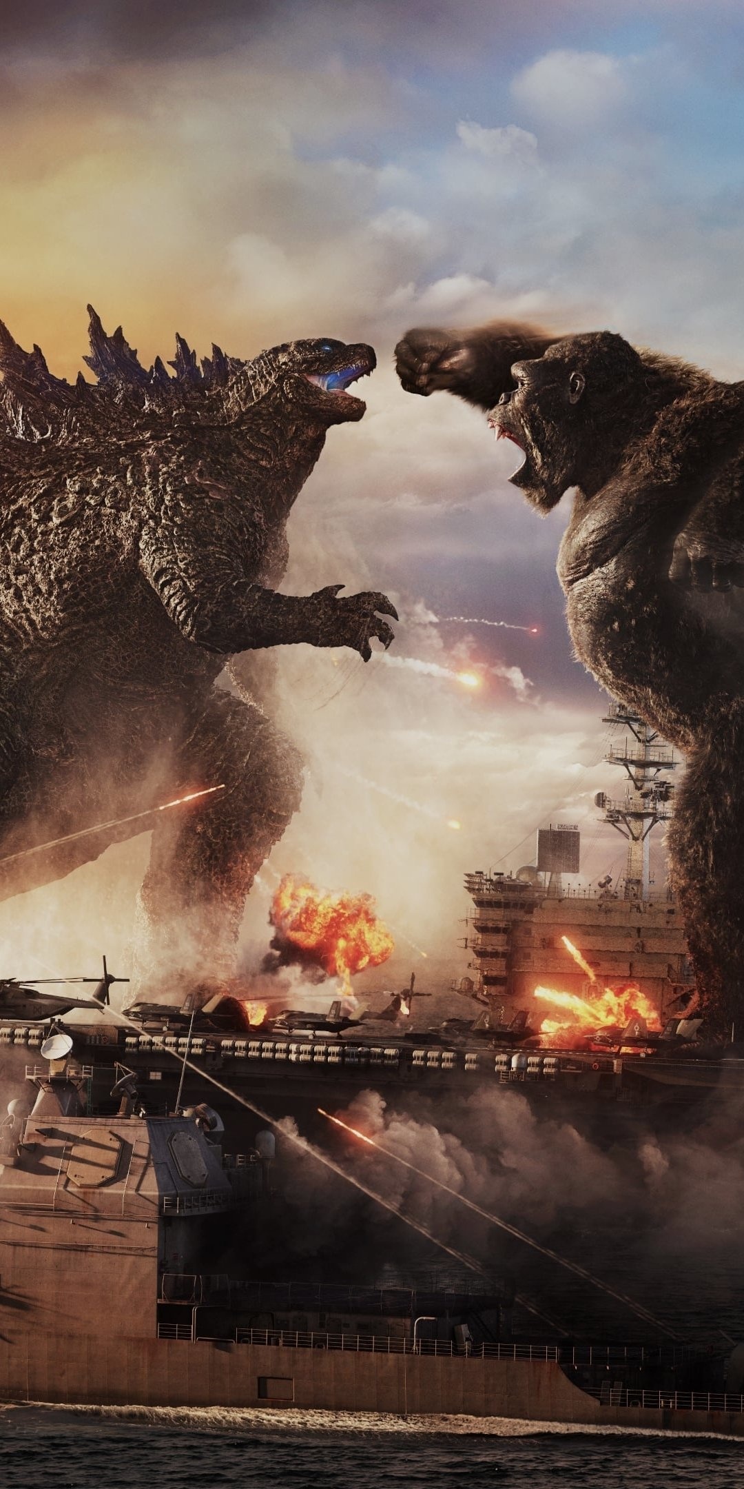 King Kong: Has been known to battle other giant monsters, including Godzilla. 1080x2160 HD Wallpaper.