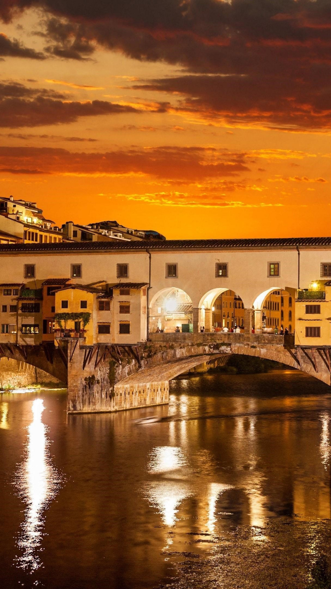 Ponte Vecchio, Florence tourism, Historic landmark, Breathtaking view, 1080x1920 Full HD Phone