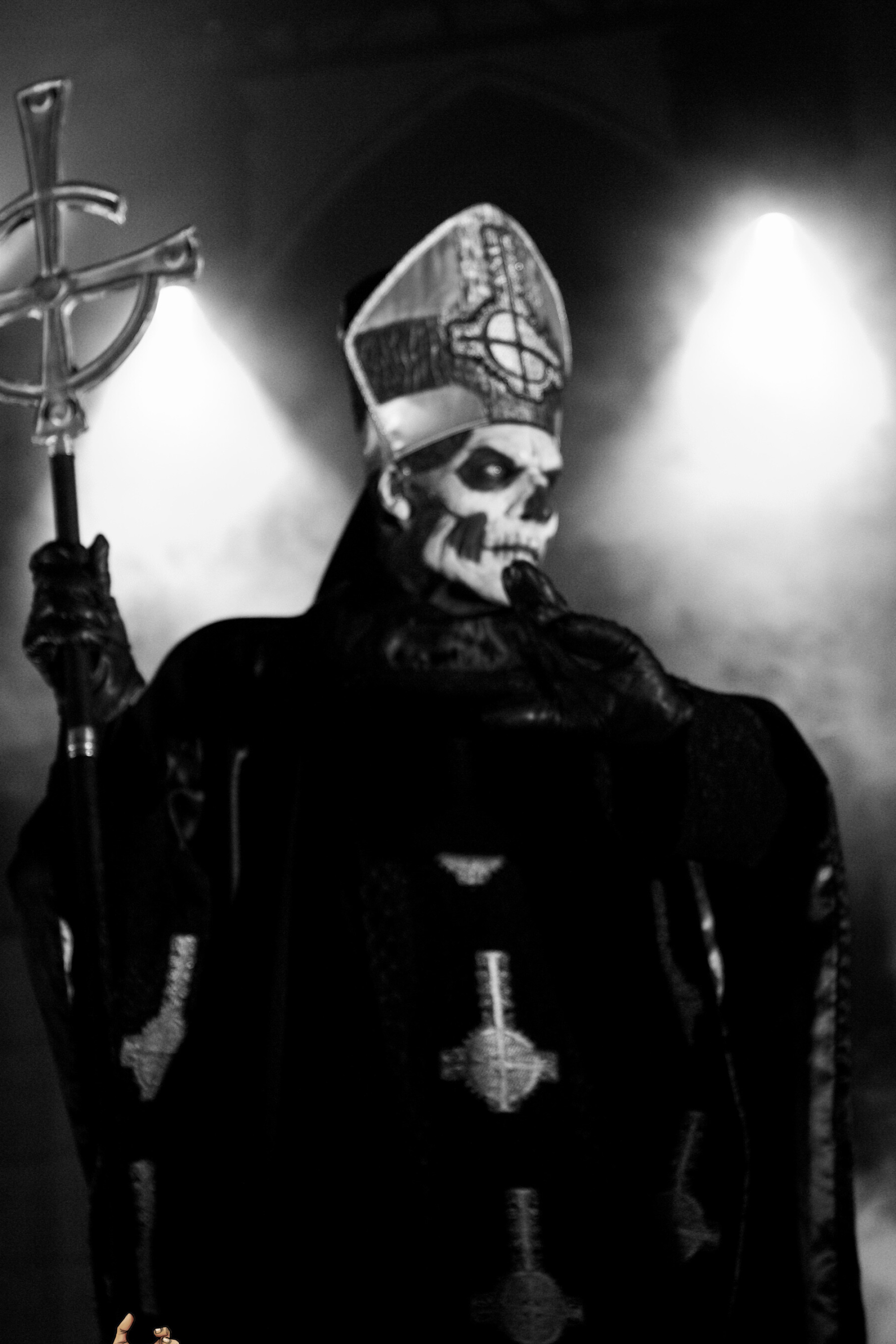 Ghost (Band): Papa Emeritus, The character, which consists of Forge in a prosthetic mask and makeup. 2000x3000 HD Background.