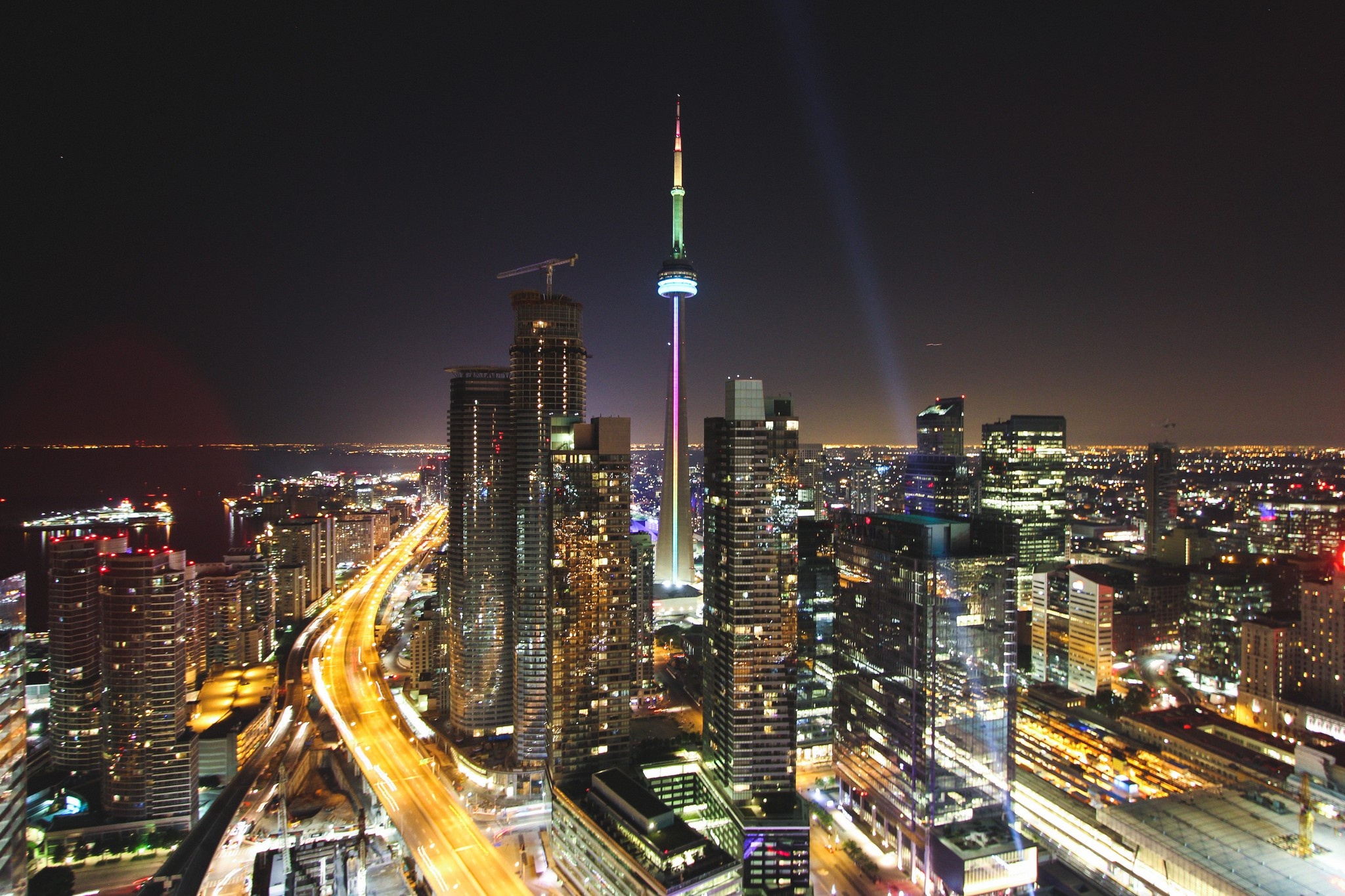 Toronto Skyline, Nighttime photos, Stunning landscapes, Urban cityscape, 2050x1370 HD Desktop