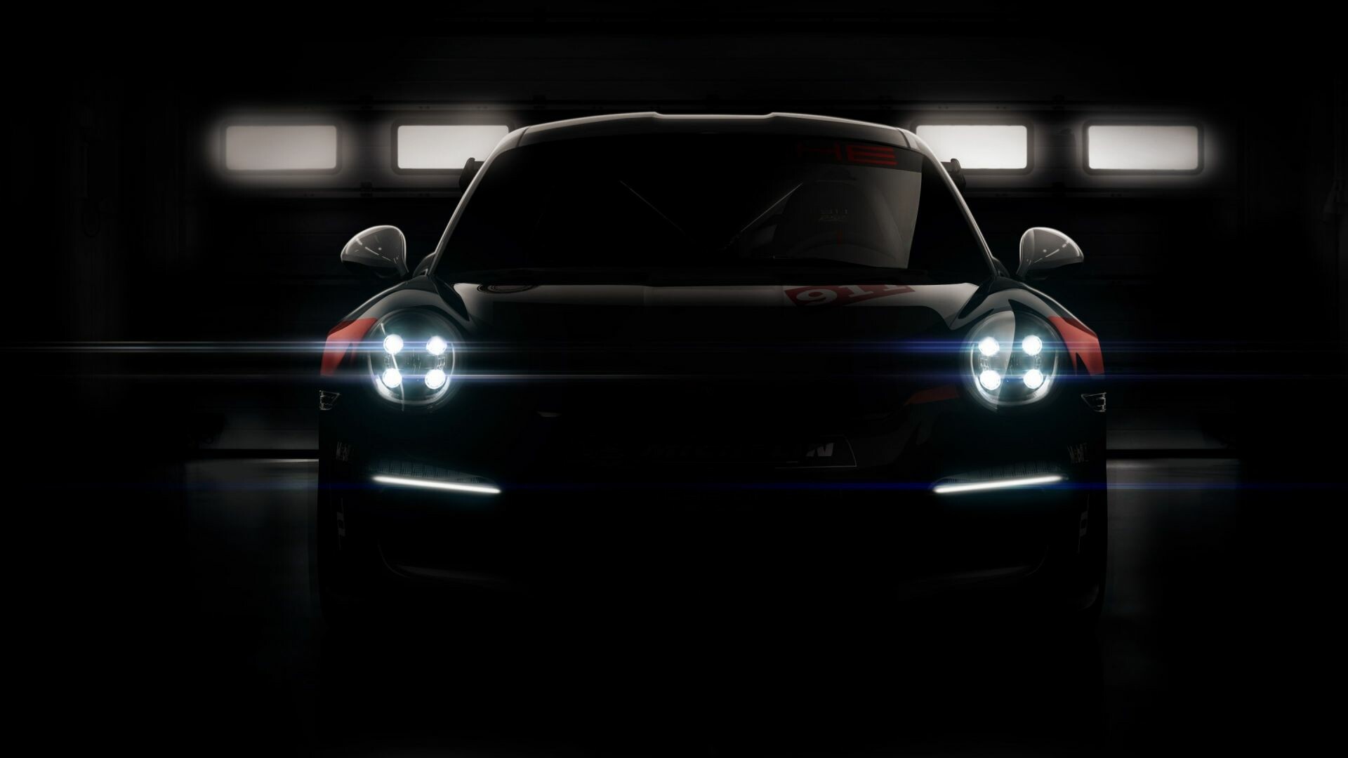Porsche: Headlight, GT3, Automotive lighting. 1920x1080 Full HD Wallpaper.