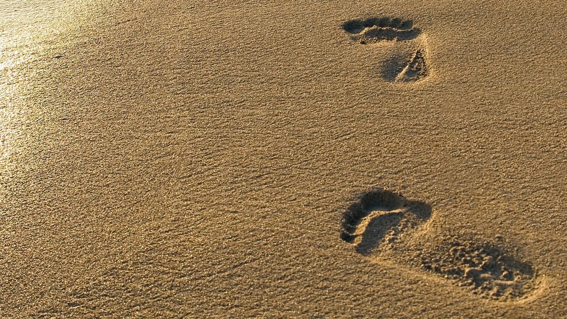 Footprint wallpaper 01, Footprints in the Sand, 1920x1080 Full HD Desktop