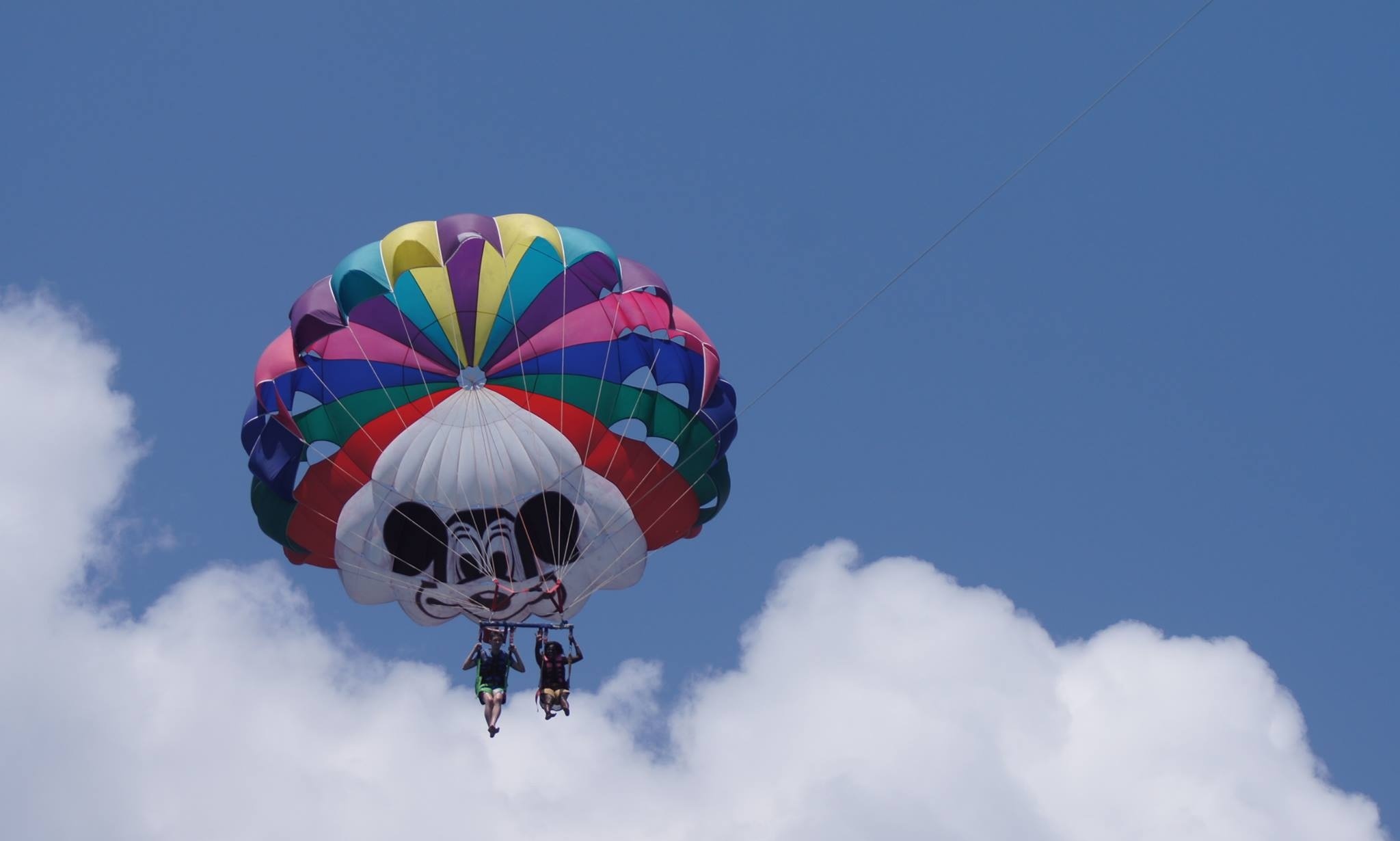 Parasailing: Tandem flight, Kendwa, Tanzania, A colored parachute, Windsports. 2050x1230 HD Wallpaper.