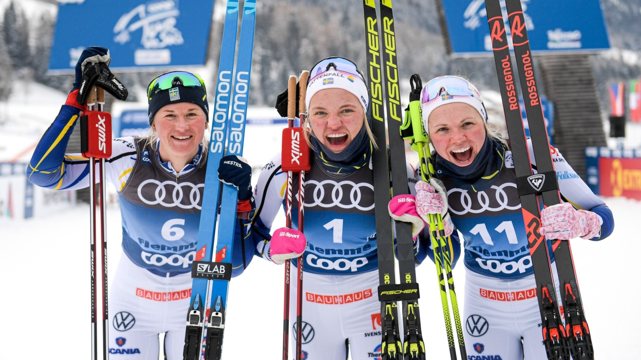Maja Dahlqvist, Triple Swedish victory, Tour de Ski, Nordic news, 2050x1160 HD Desktop