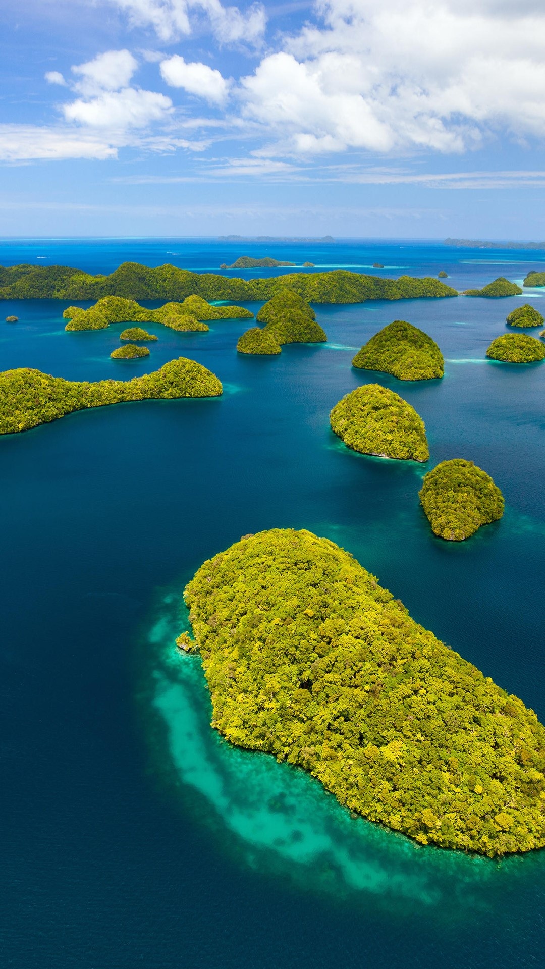 Beautiful view of Palau islands, Windows 10 spotlight images, Aerial paradise, Tropical wonder, 1080x1920 Full HD Phone
