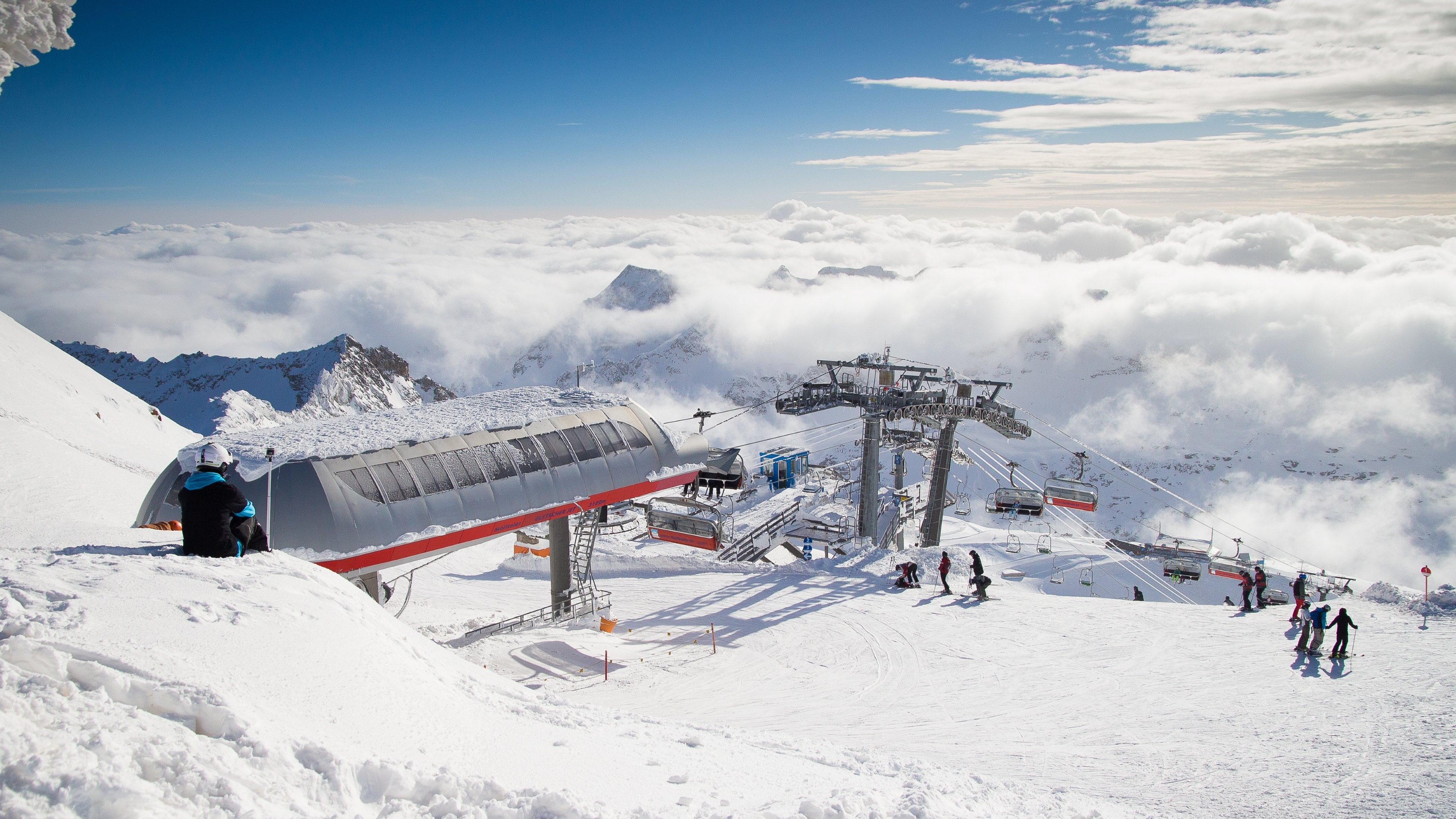 Ski Lift, Resort ski, Snow travel, Desktop, 3840x2160 4K Desktop