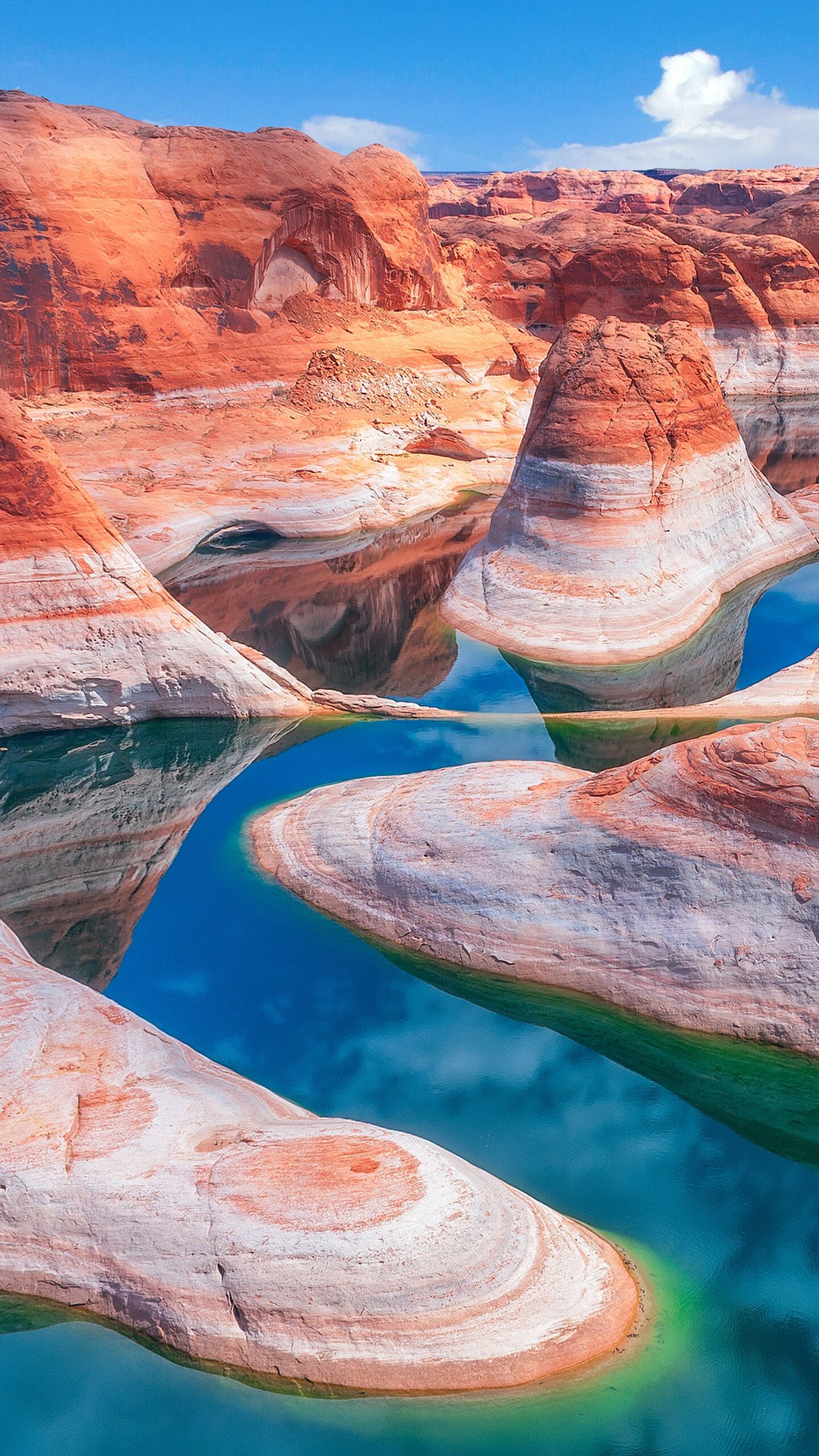 Geology: Glen Canyon National Recreation Area, Reflection Canyon. 1440x2560 HD Wallpaper.