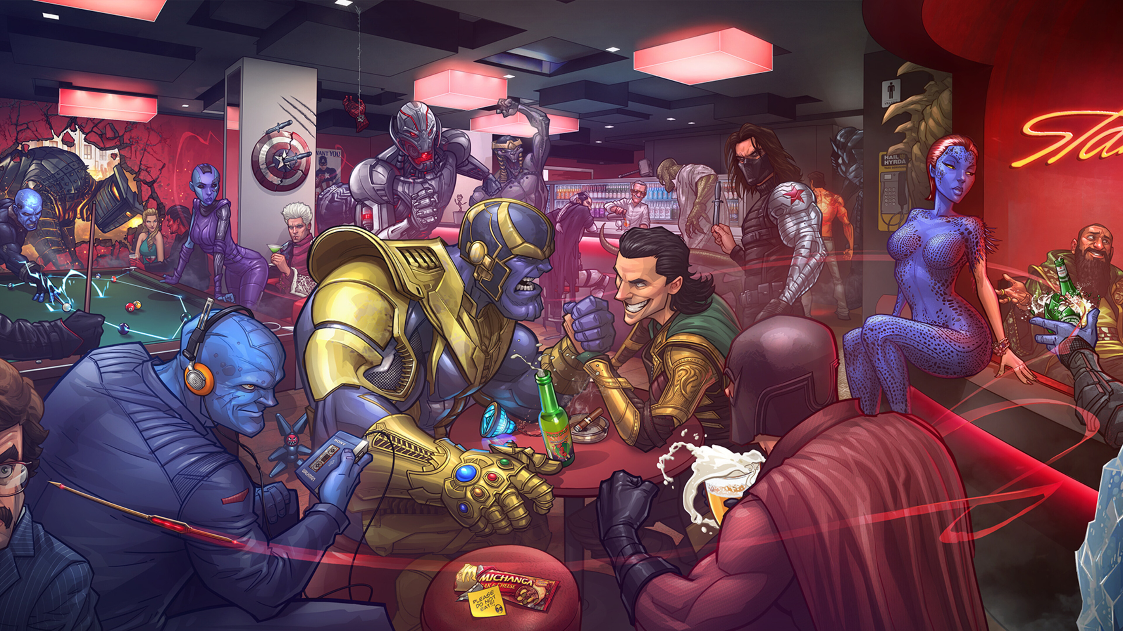 Marvel Villain: Superhero team, The Avengers, Fictional character. 3840x2160 4K Wallpaper.