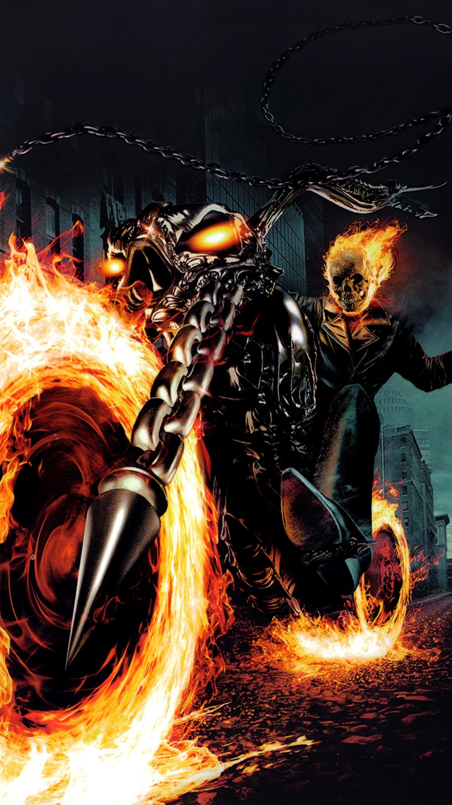 Ghost Rider (Movies), Marvel artwork, Ghost Rider movie, Powerful superhero, 1540x2740 HD Handy