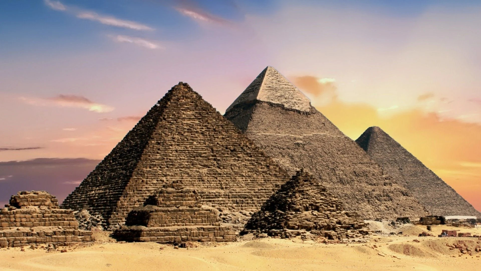 Pyramids of Giza, Mesmerizing wallpapers, Egyptian world wonders, Historical backgrounds, 1920x1080 Full HD Desktop