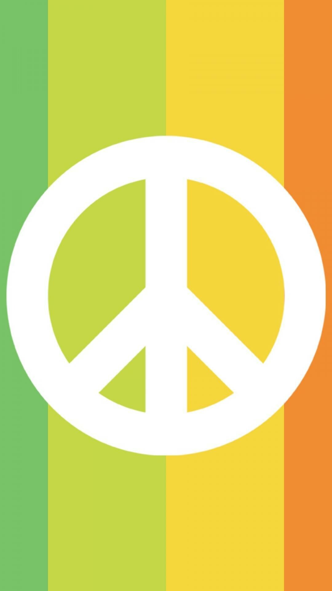 Peace Day: Sign, Symbol, Hippie, International holiday. 1080x1920 Full HD Background.