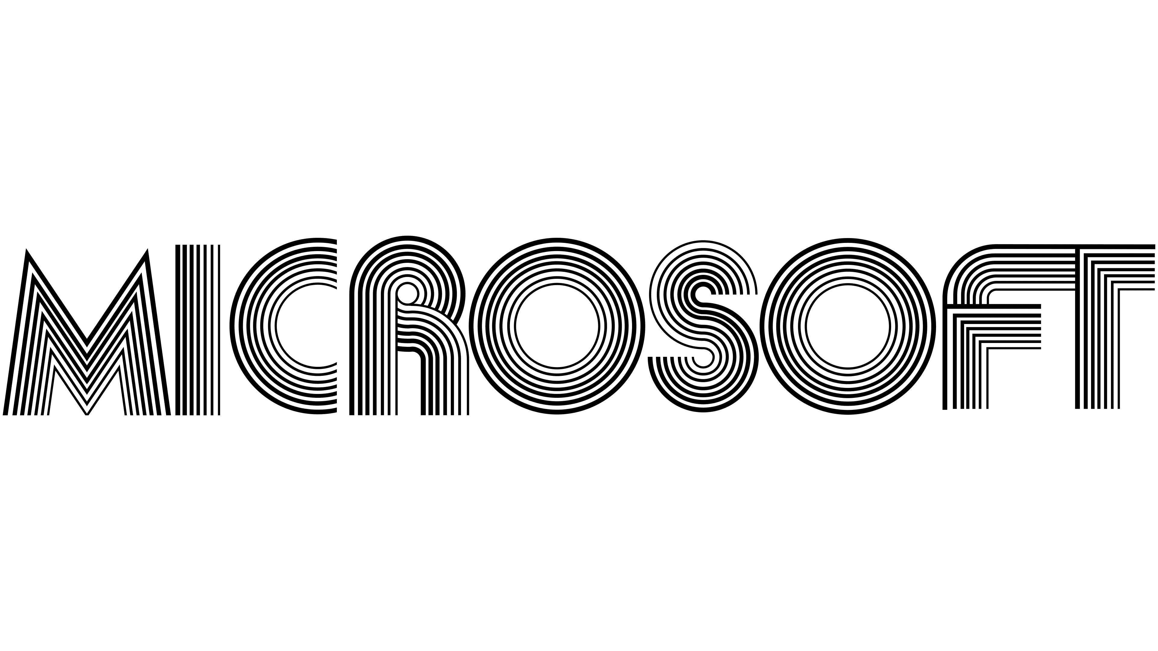 Microsoft: Minimalistic logo, Released its first product which is called the Altair BASIC in 1975. 3840x2160 4K Background.
