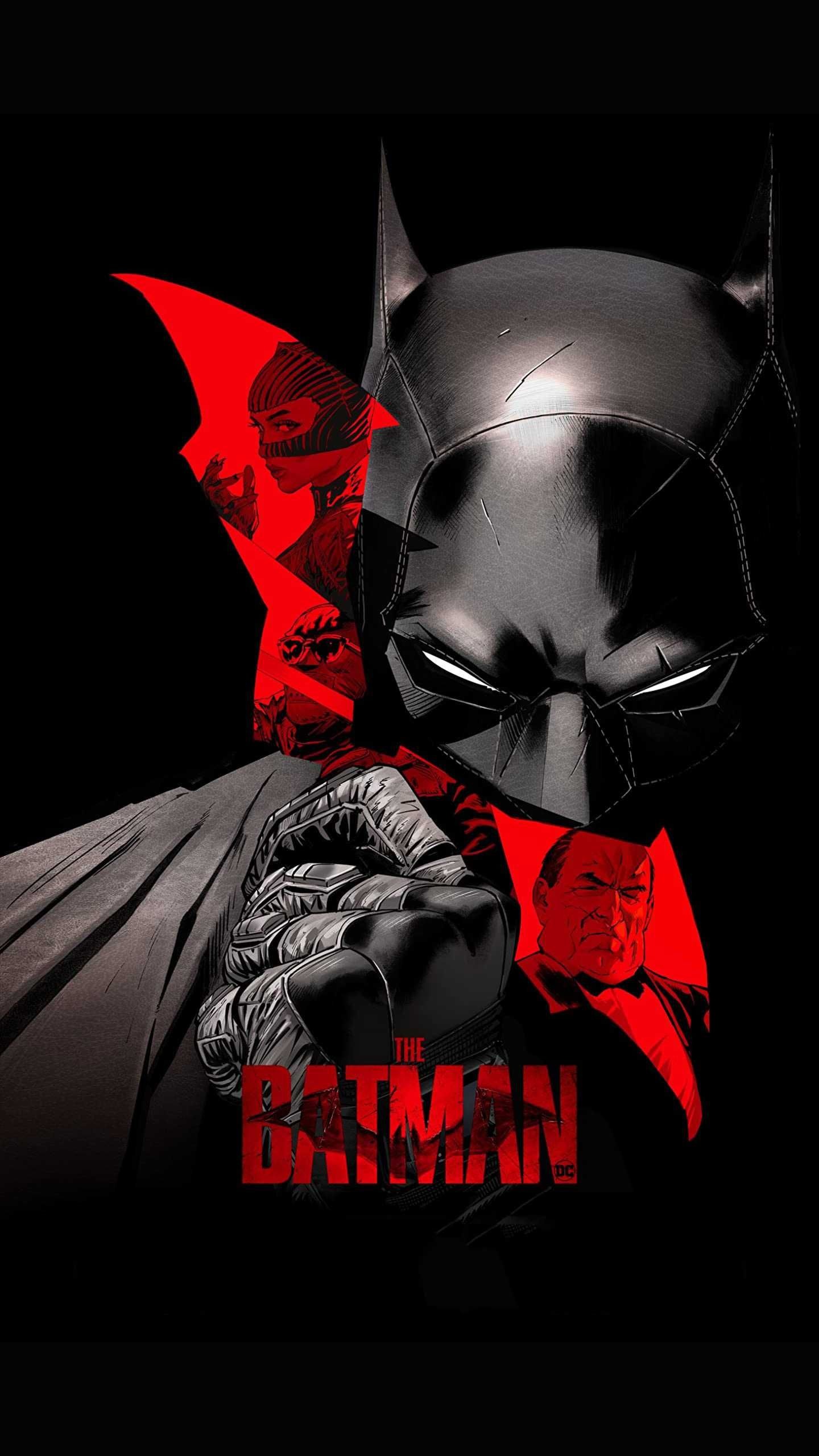 Batman vigilante, Gotham City, Comic portrayal, 2022 Visual art, 1440x2560 HD Handy