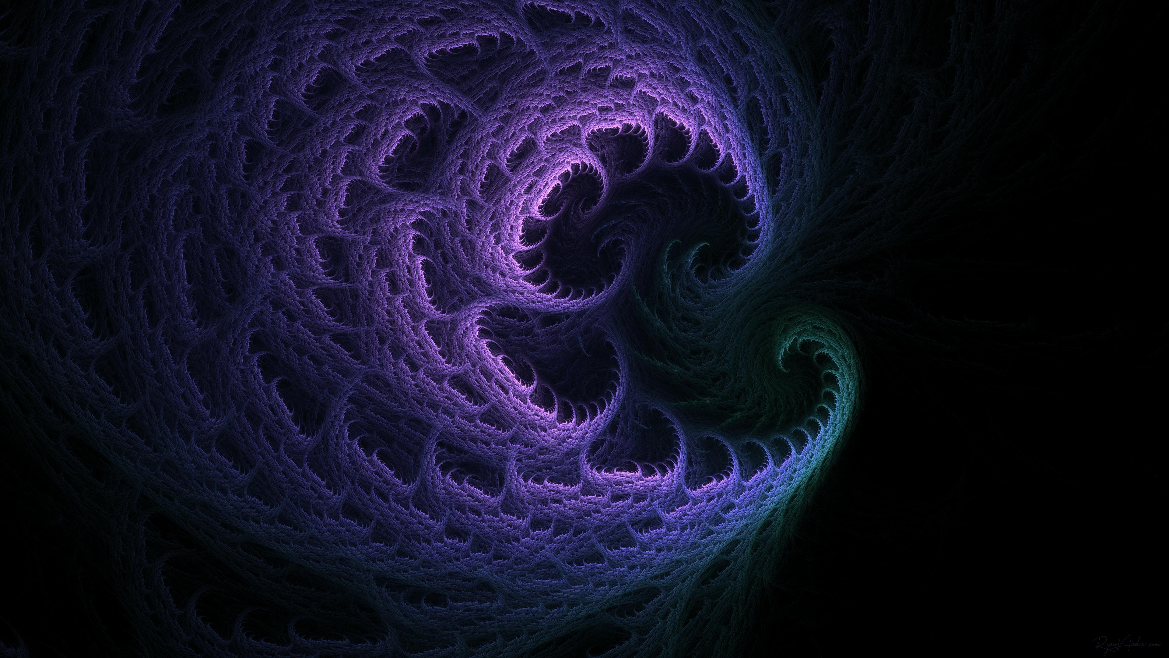 Curls, Fraktal Wallpaper, 3840x2160 4K Desktop