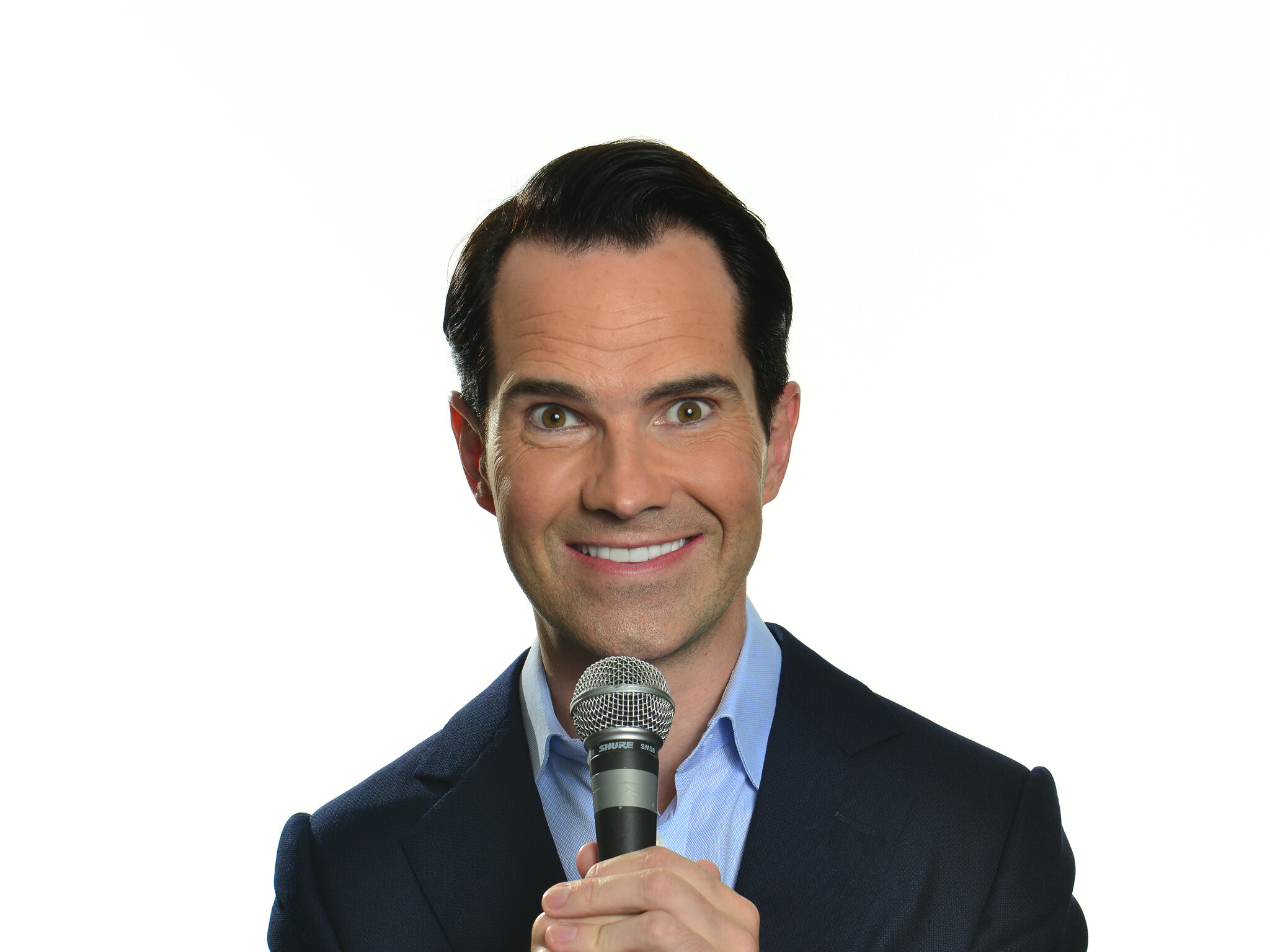 Jimmy Carr: "A comedy hero for our time", UK stand-up comedian, Recording a Netflix special. 2050x1540 HD Background.
