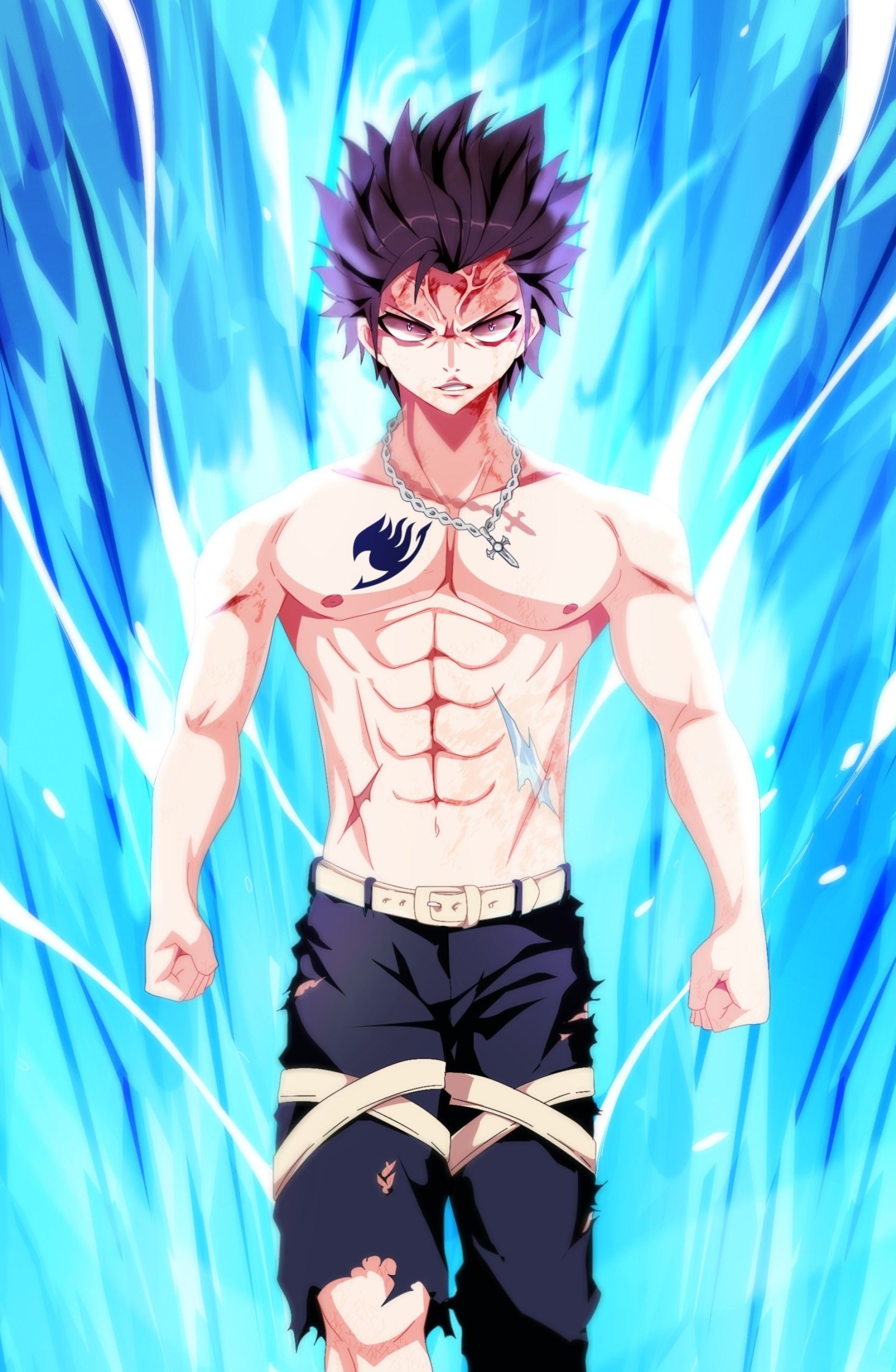 Gray Fullbuster: Static Ice-Make, Shaping ice into inanimate things or weapons, Supernatural abilities. 1860x2850 HD Wallpaper.