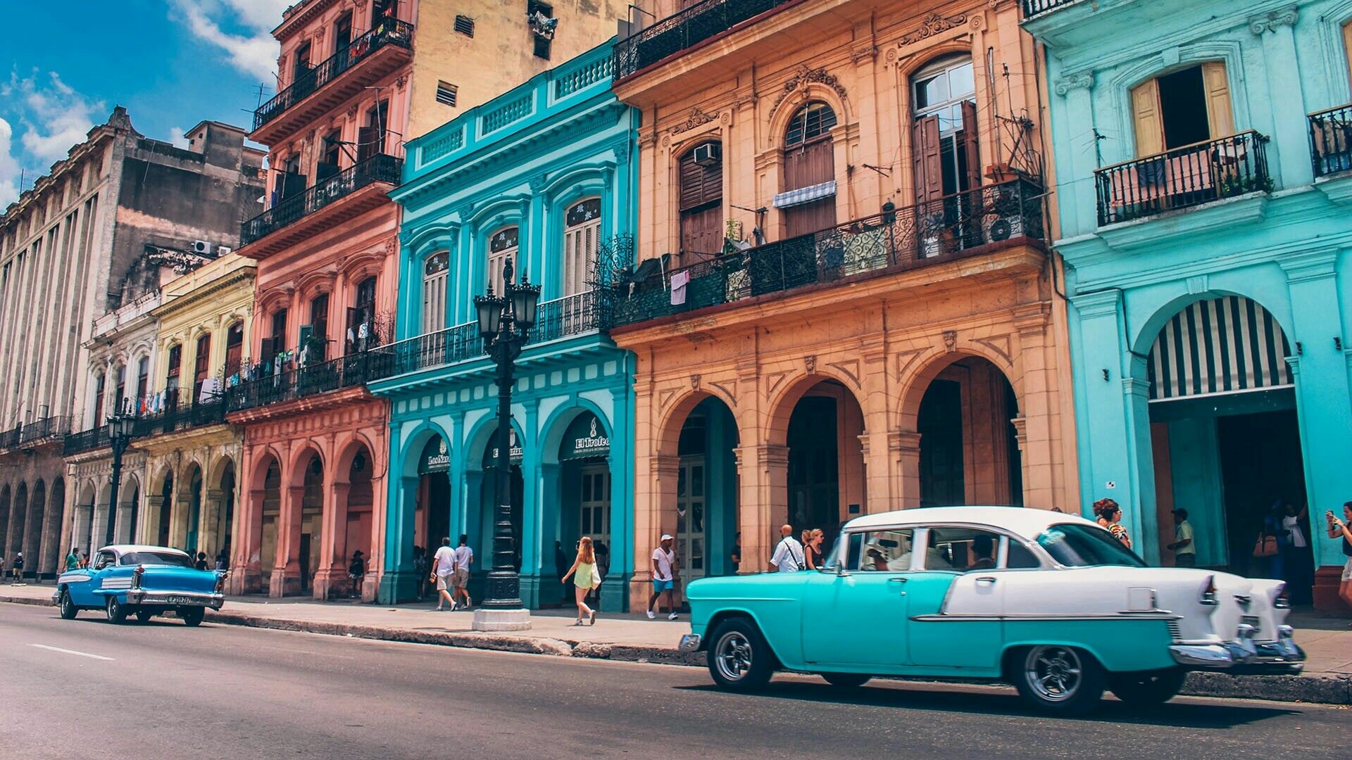 Cuba: The country remains one of the world’s four self-declared communist states. 1920x1080 Full HD Background.