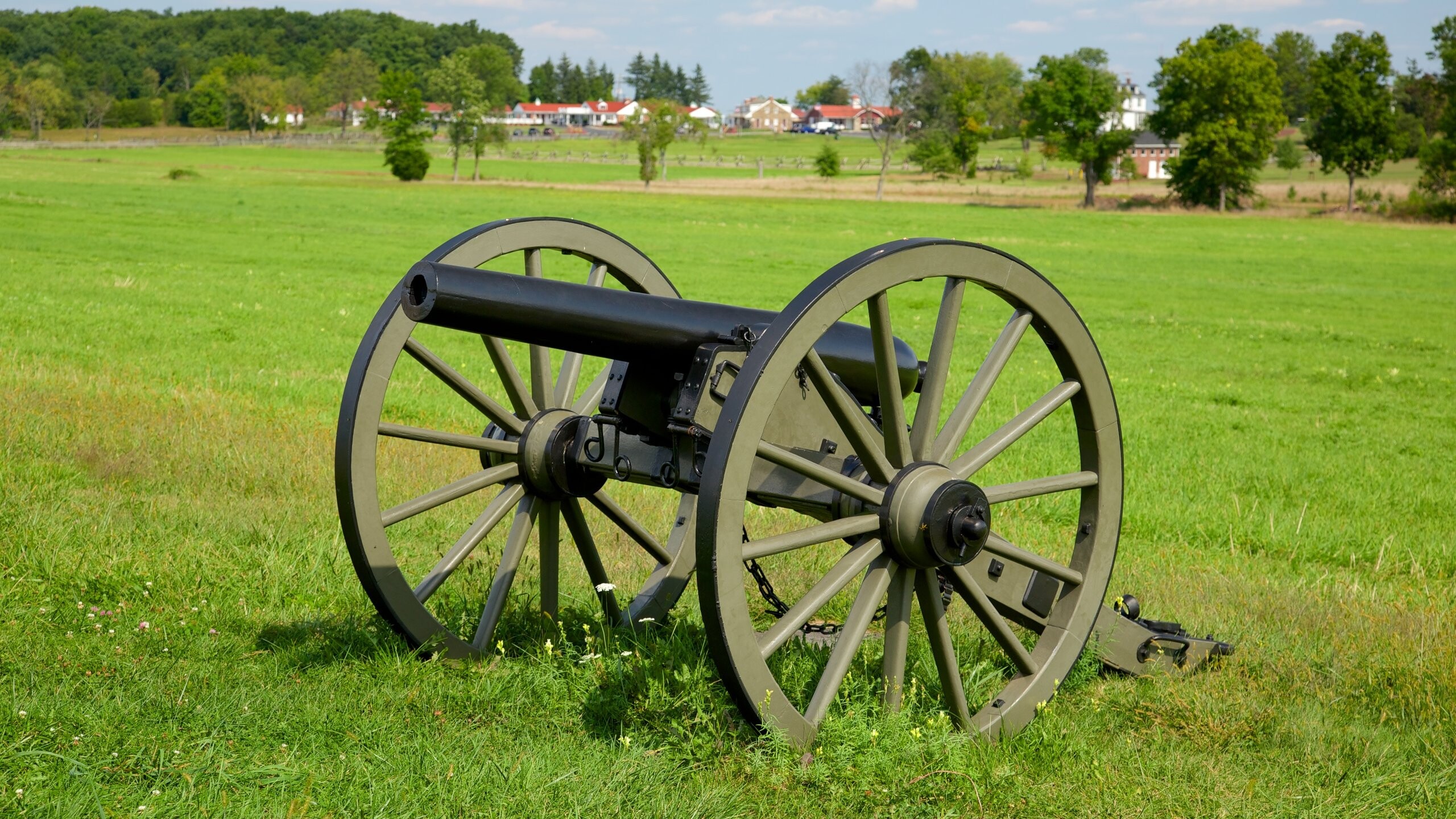Gettysburg: The National Military Park in Pennsylvania, American Civil War Cannon, Army of Northern Virginia. 2560x1440 HD Background.