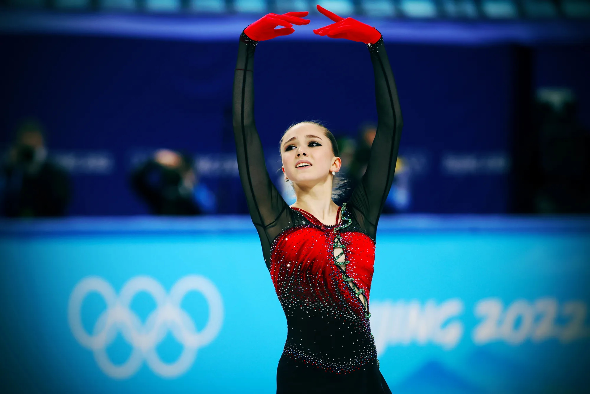 Olympics: Kamila Valieva, A Russian figure skater, 2022 European champion, Russian national champion. 2000x1340 HD Background.