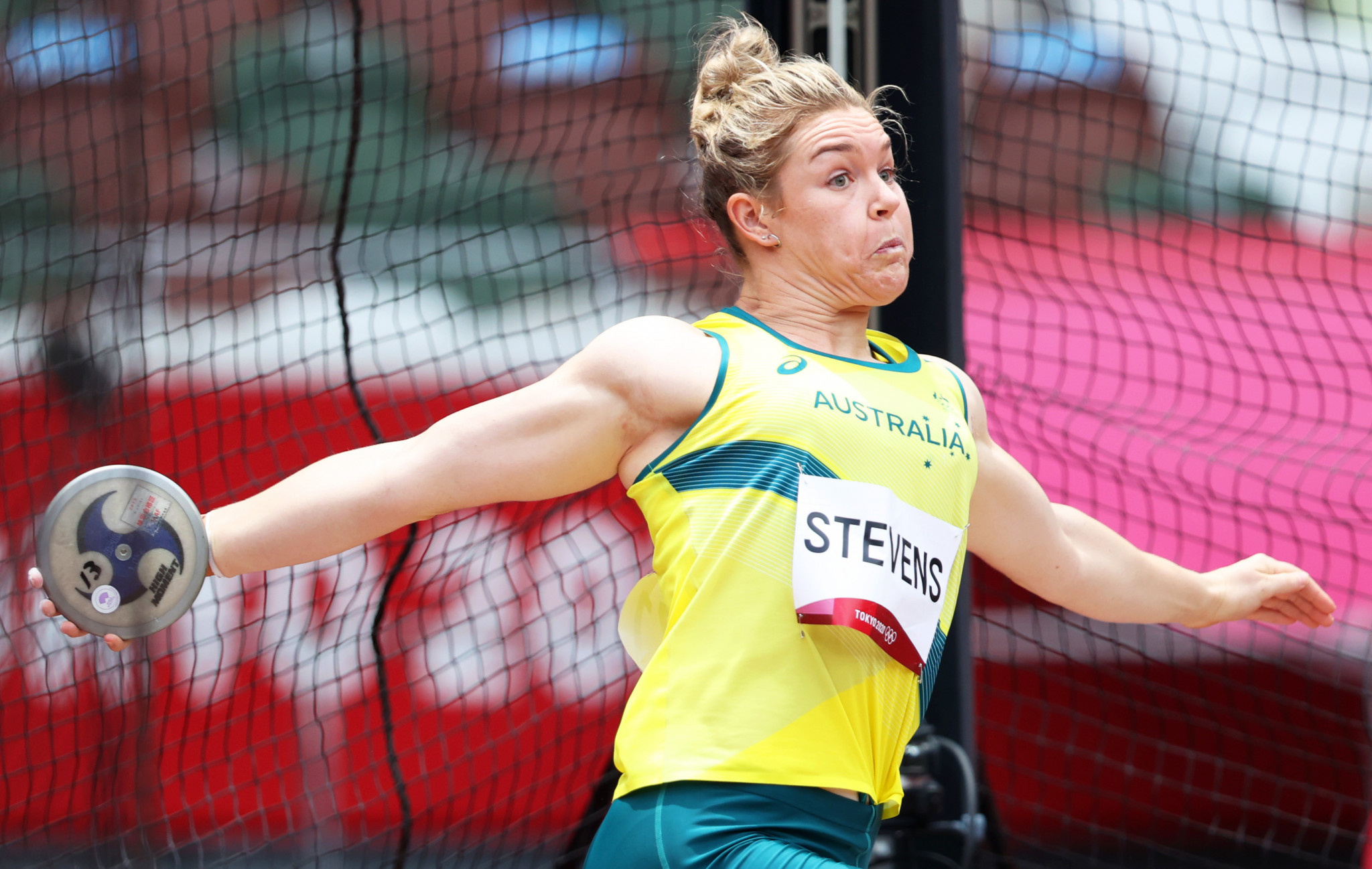 Discus Throw: Olympic, Paralympic and Commonwealth Games, Tokyo 2020 Summer Olympics, Team Australia's Stevens. 2050x1300 HD Background.