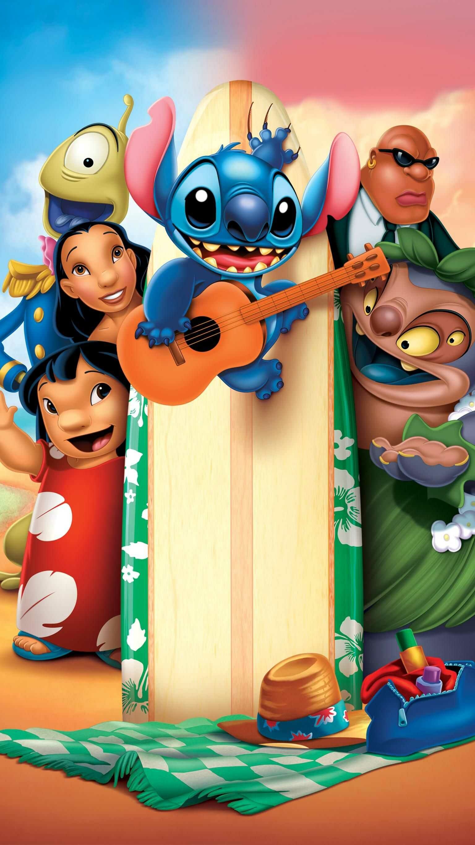 Lilo and Stitch: The first of three television series produced by Walt Disney Television Animation. 1540x2740 HD Wallpaper.