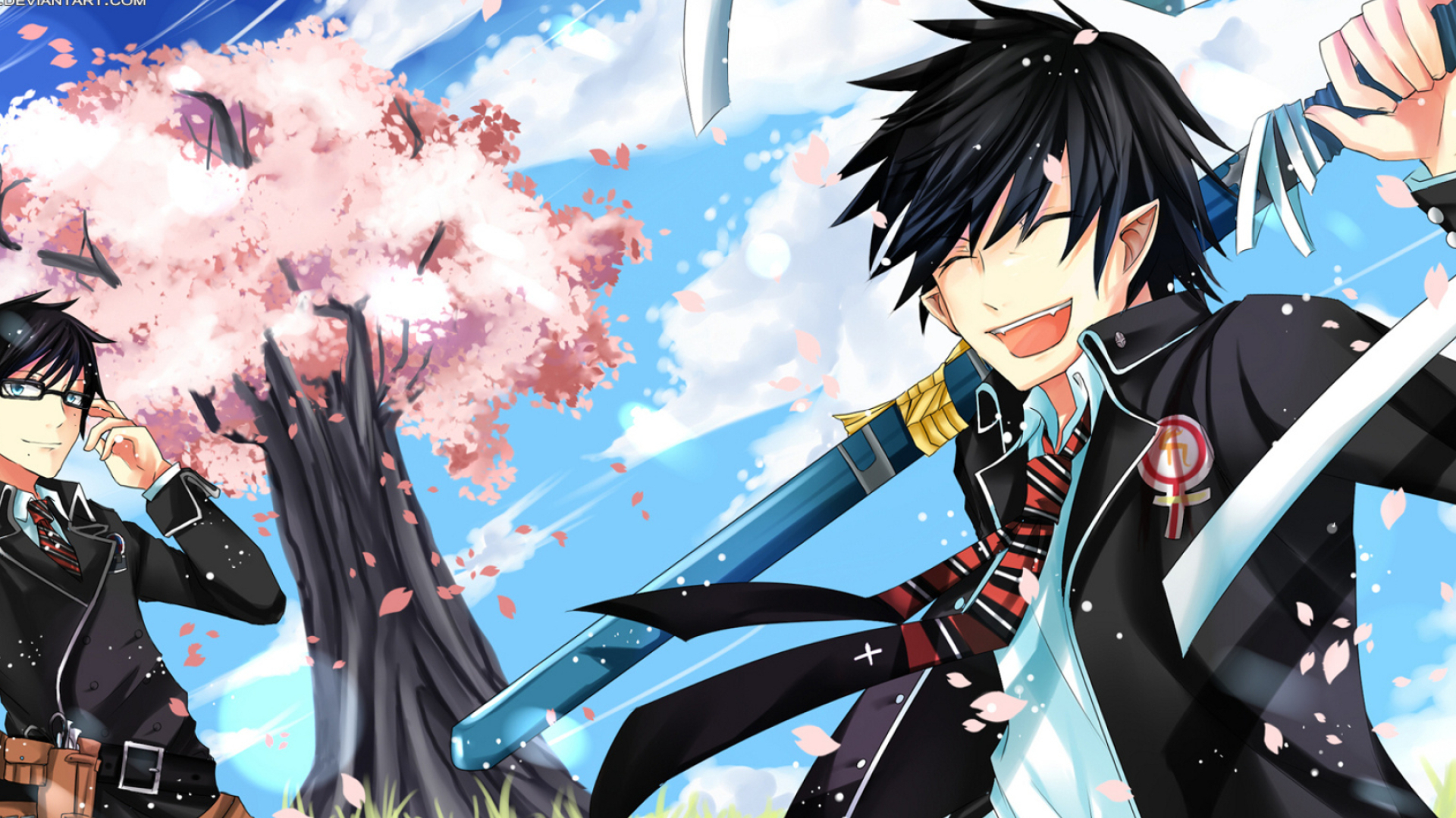 Blue Exorcist: An anime adaption for the manga, Announced on November 27, 2010. 1920x1080 Full HD Background.