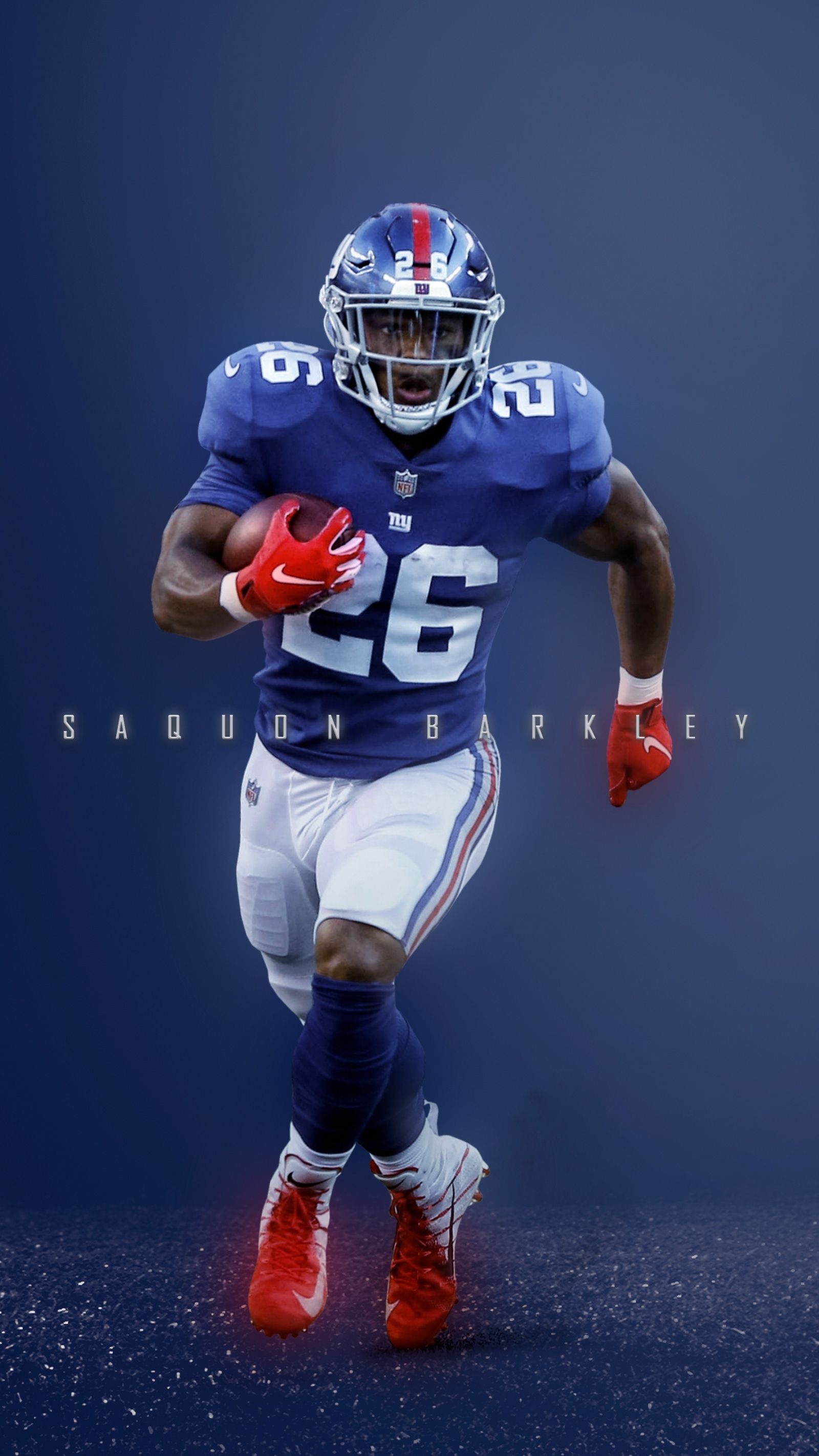 American Football: NFL, Saquon Barkley, The most popular sport in the United States. 1600x2850 HD Background.