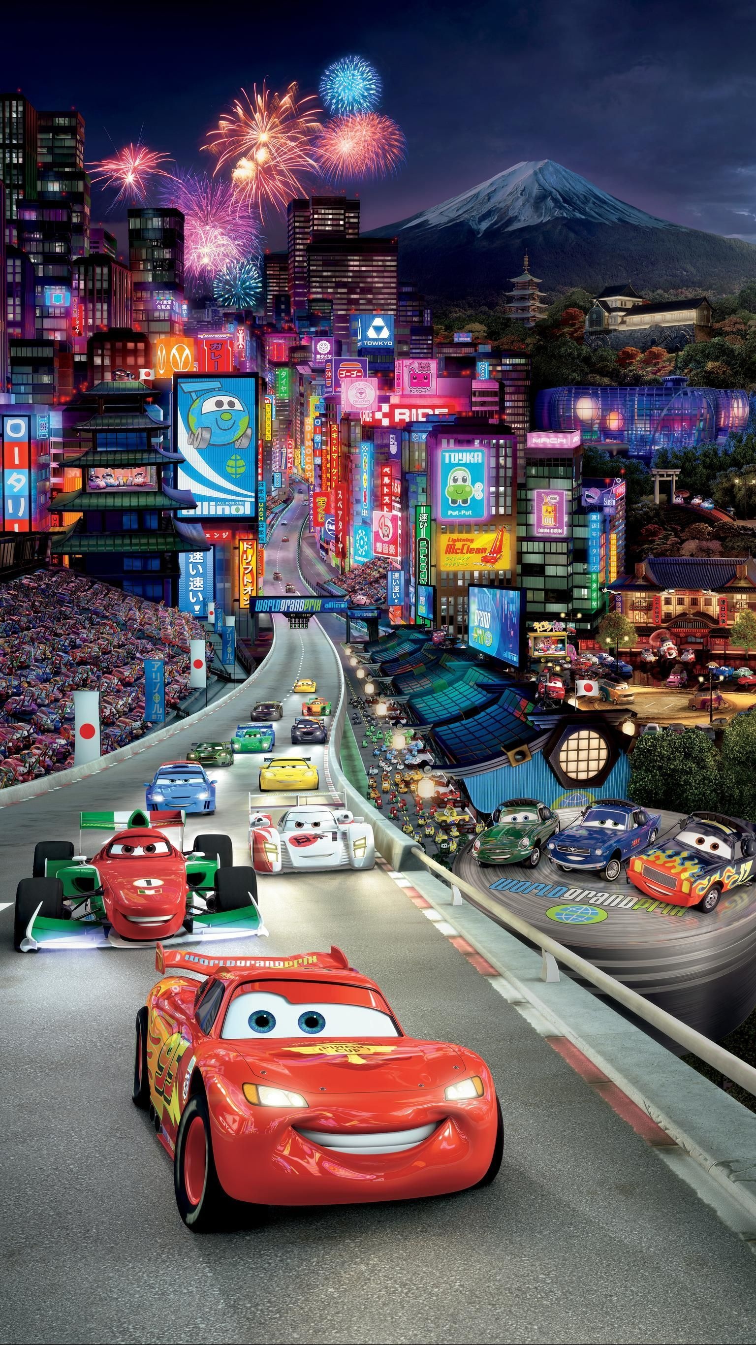 Cars (Disney): Cars 2, a 2011 American computer-animated spy comedy film. 1540x2740 HD Wallpaper.