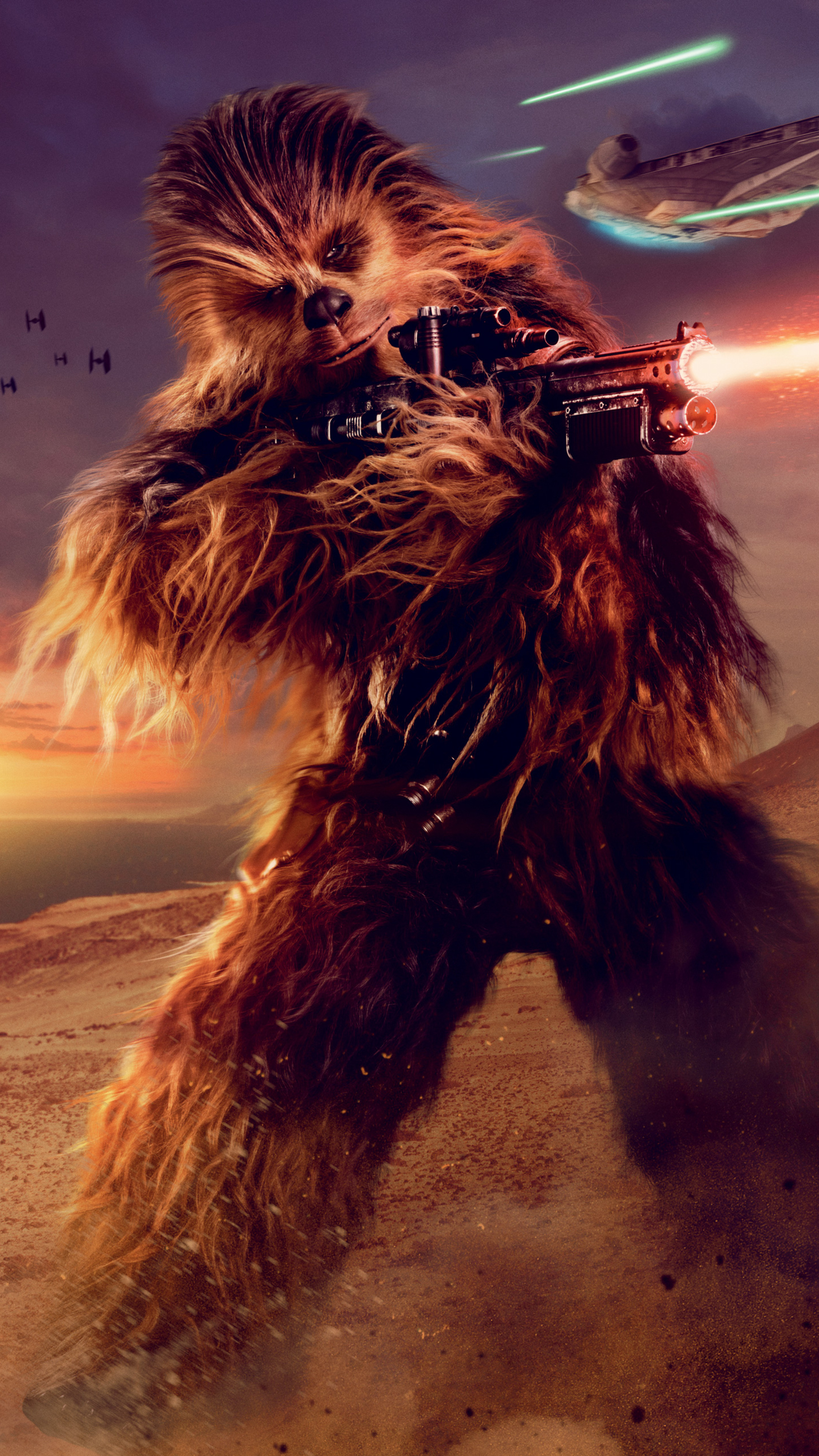 Chewbacca movies, Chewbacca in Solo a Star Wars Story, 2160x3840 4K Phone