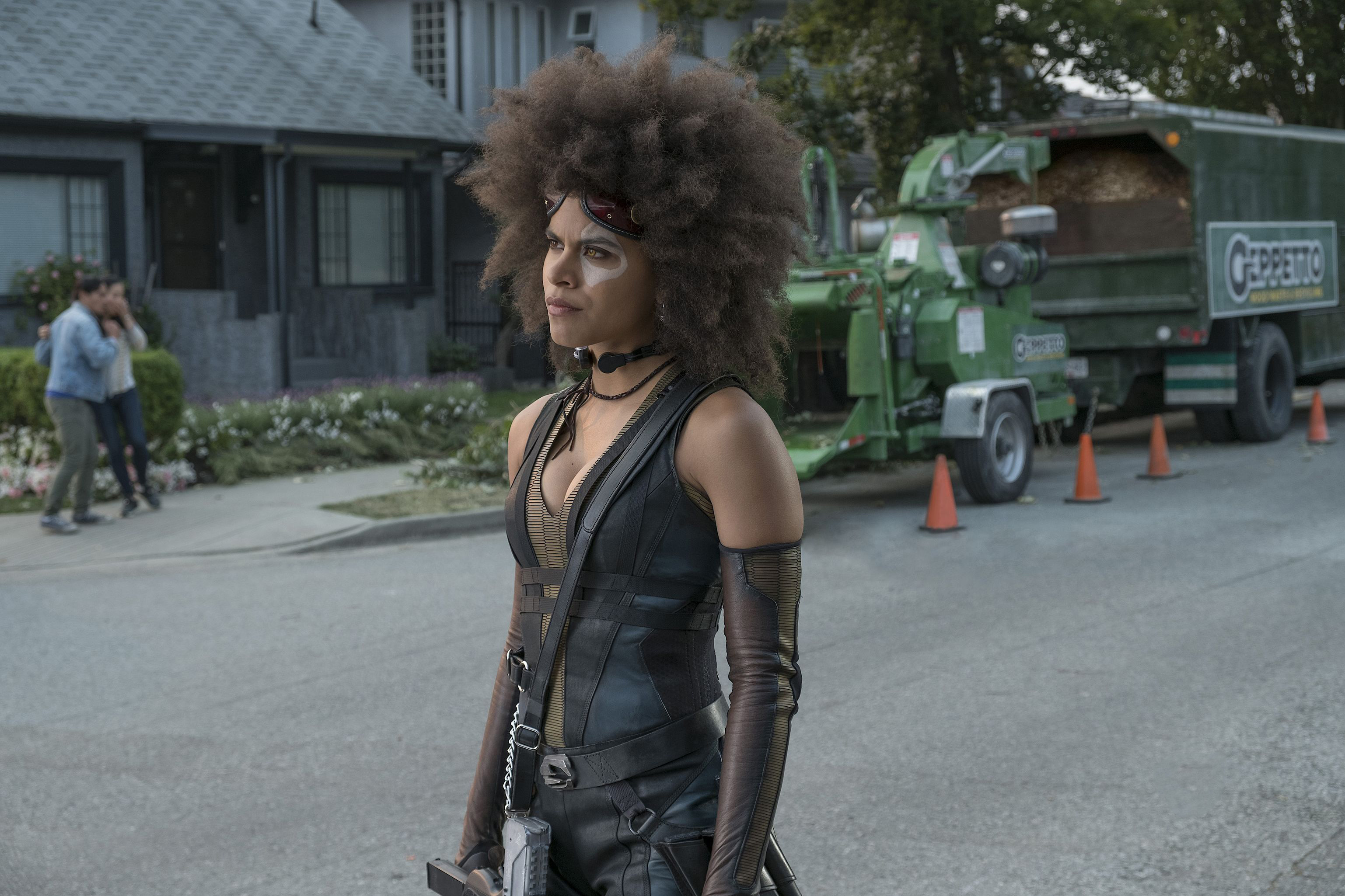 Zazie Beetz as Domino in Deadpool 2 movie, Sony Xperia X, HD wallpapers, 3080x2050 HD Desktop