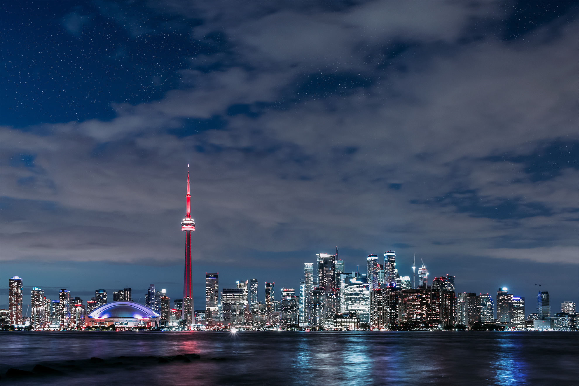 Toronto Skyline, Night view, Urban photography, City lights, 1980x1330 HD Desktop