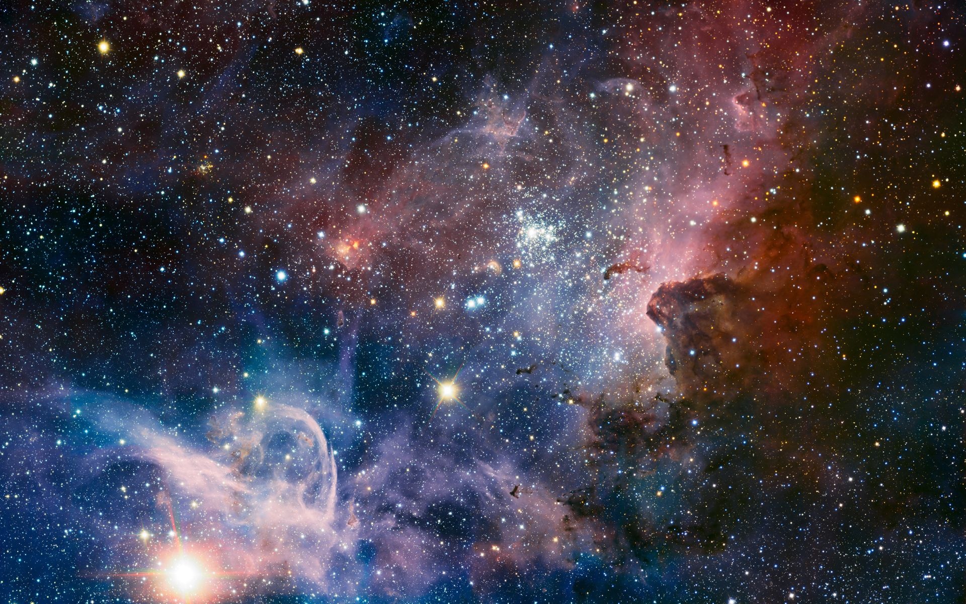 Carina Nebula, Panoramic space wallpapers, Stunning backgrounds, Cosmic cliffs, 1920x1200 HD Desktop