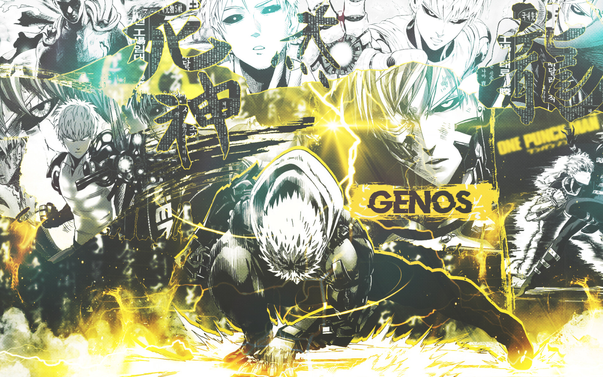 Genos: Manga, Warrior, One-punch man, Fought against Awakened Cockroach. 1920x1200 HD Background.