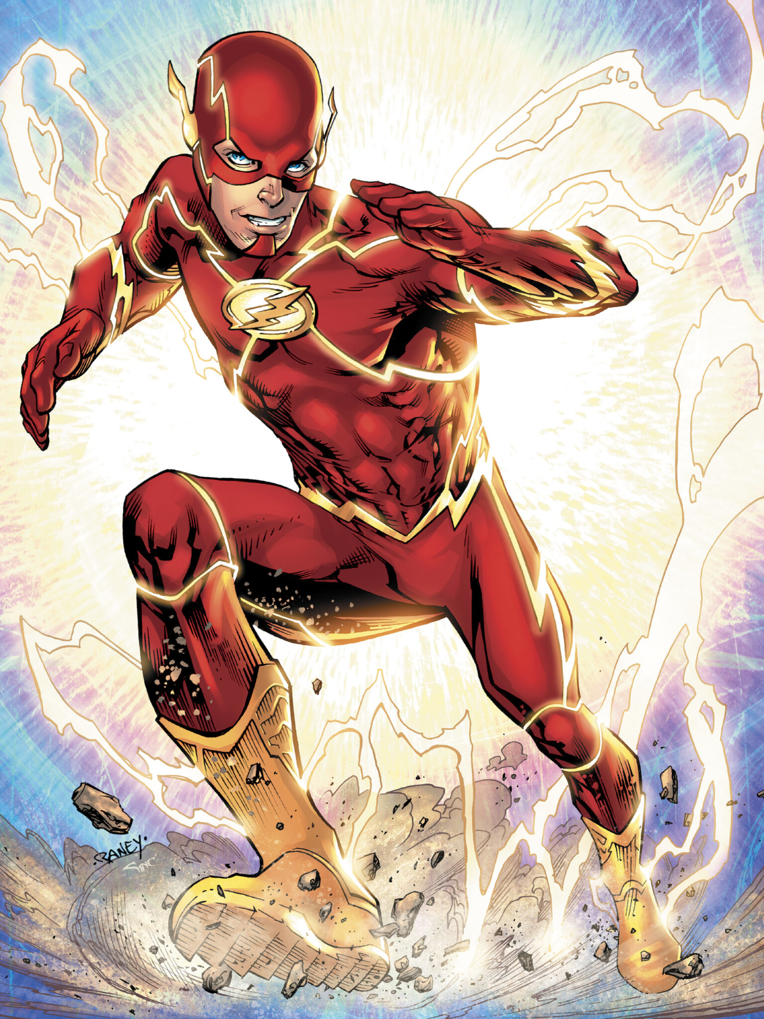 Flash (DC): Barry Allen, A character who derives his powers from the Speed Force. 1540x2050 HD Background.