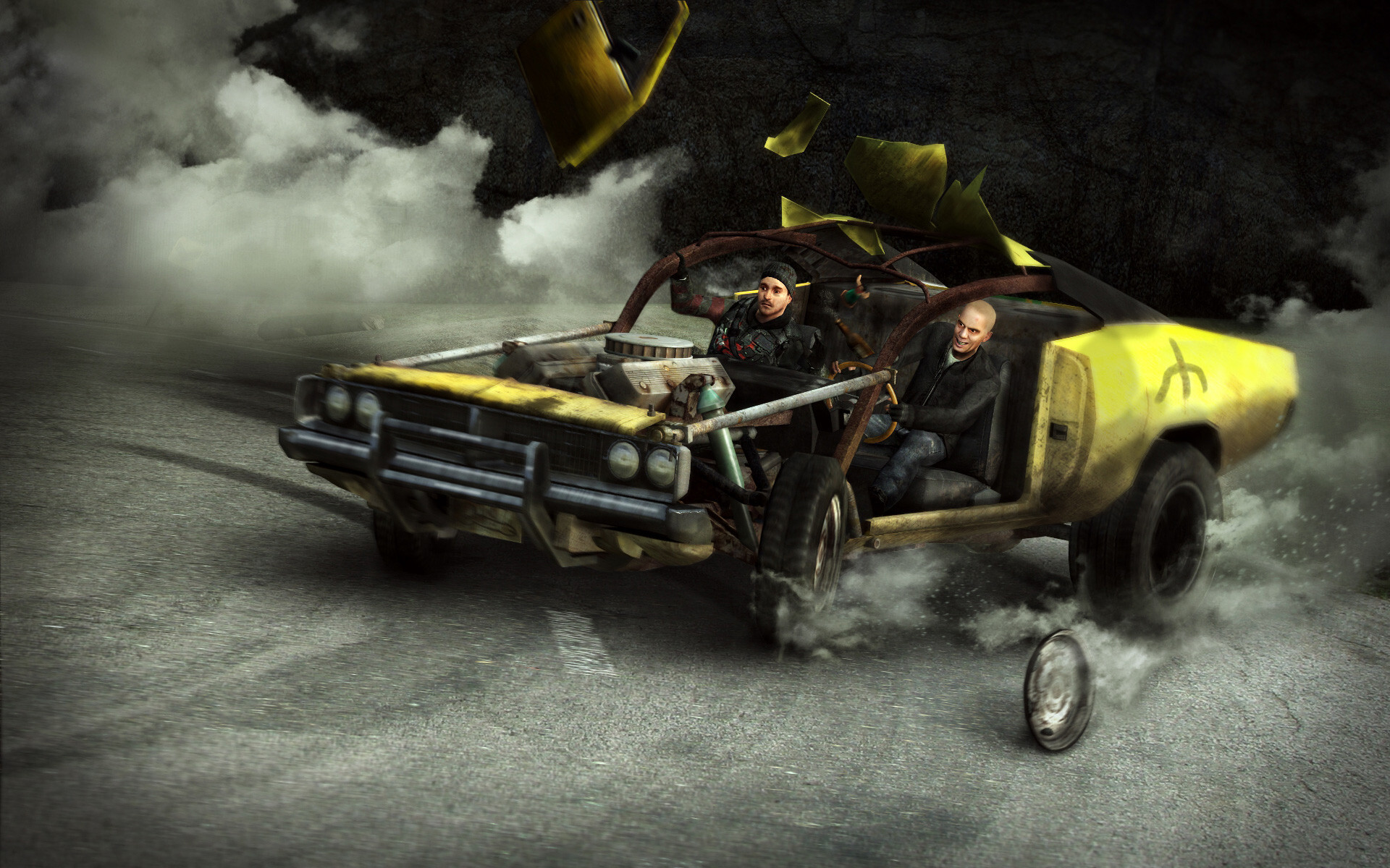Garry's Mod: Muscle Car from Half-Life 2: Episode 2, The Junker, Resistance member and City 17 citizen. 1920x1200 HD Background.