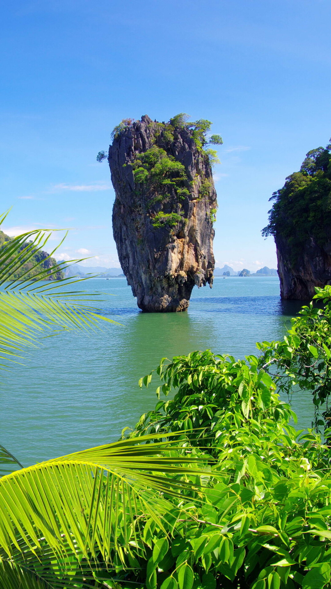 Island: Khao Phing Kan, Ko Khao Phing Kan, Thailand, Phang Nga Bay. 1080x1920 Full HD Wallpaper.