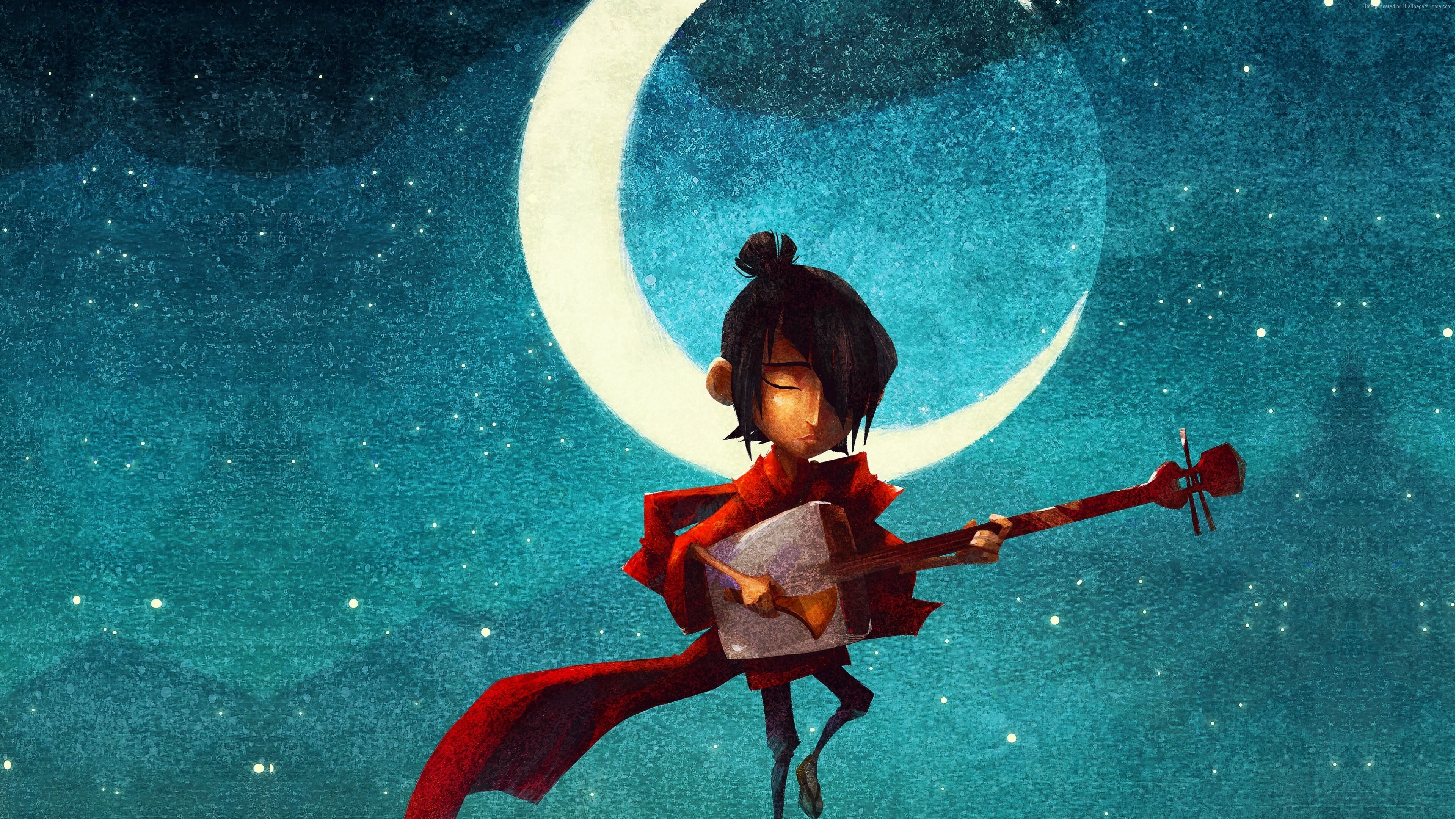 Kubo and the Two Strings: A 2016 American stop-motion animated action fantasy film produced by Laika. 3840x2160 4K Background.