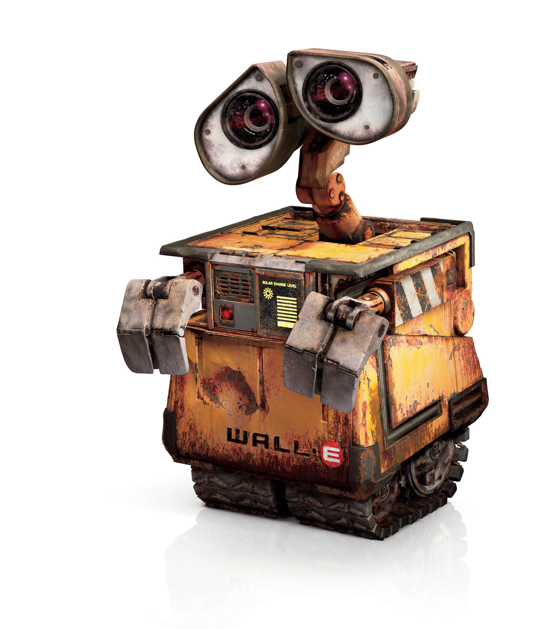 WALL·E: A compactor robot who has achieved sentience, he is the only one still functioning on Earth. 1760x2000 HD Background.