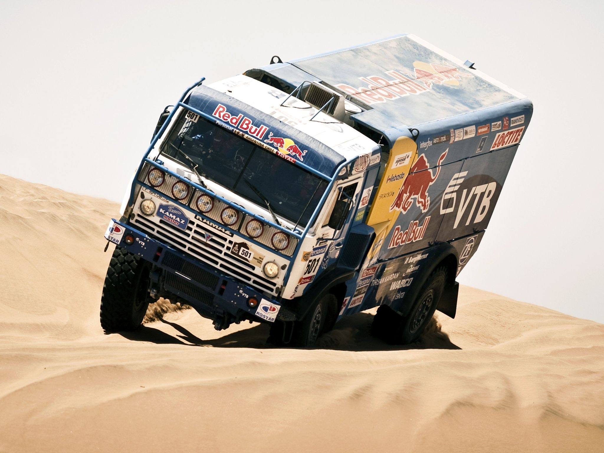 Rally Raid: Dangerous Situation On The Way, Extreme Driving, Russian Racing Team, Kamaz-Master, Serious test for automotive mechanics, Sport Truck. 2050x1540 HD Wallpaper.
