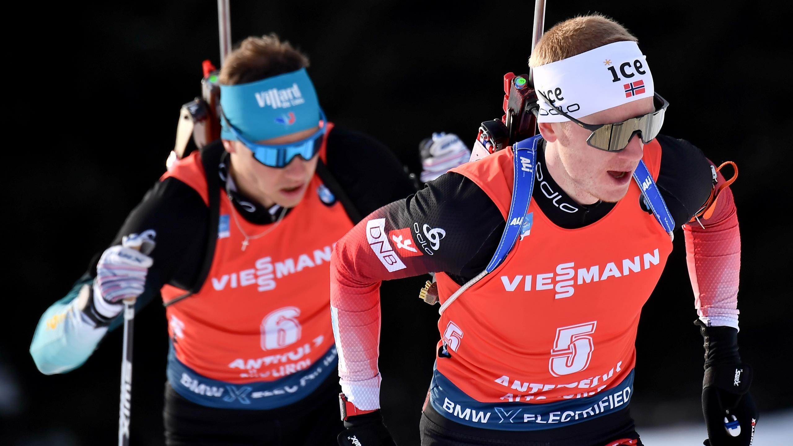 Johannes Thingnes Bo, Biathlon champion, Winter sports, Nordic skiing, 2560x1440 HD Desktop