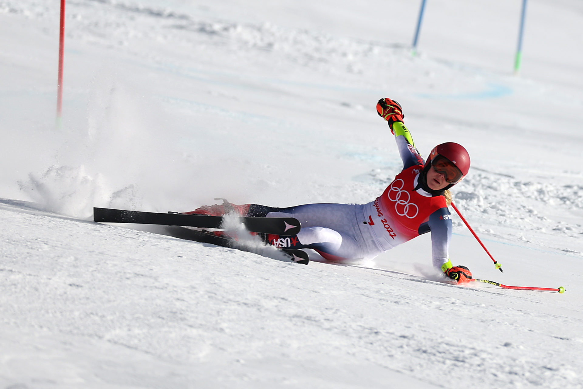 Slalom: Giant slalom, Mikaela Shiffrin, Beijing 2022 Winter Olympics, Alpine skiing. 1920x1280 HD Wallpaper.
