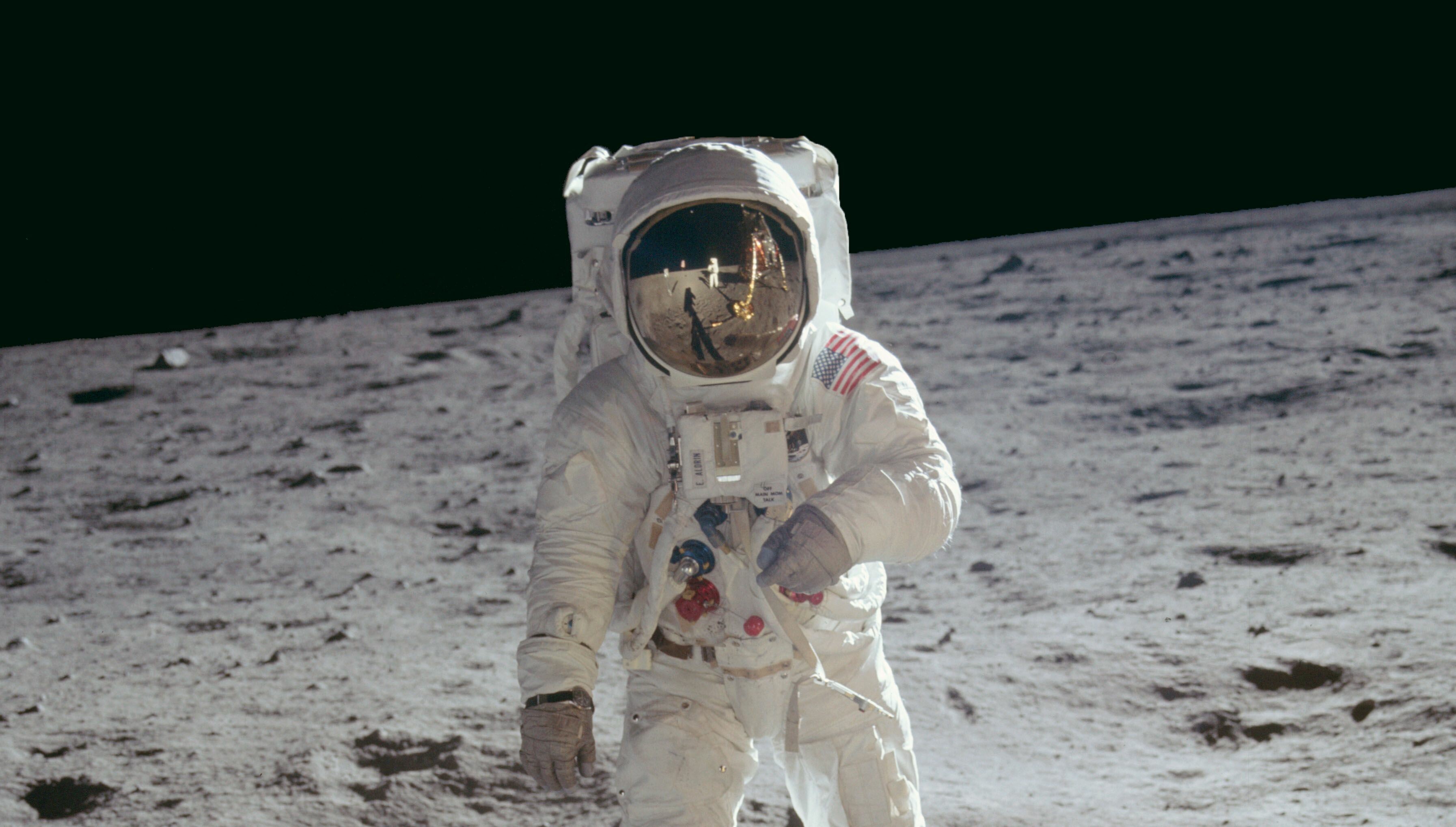 Apollo 11, Historic mission, Inspiring wallpapers, Space exploration, 3590x2040 HD Desktop