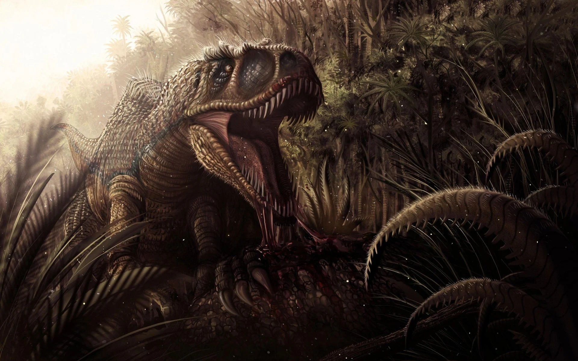 Prehistoric creatures, Ancient fossils, Dinosaur species, Mesozoic era, 1920x1200 HD Desktop