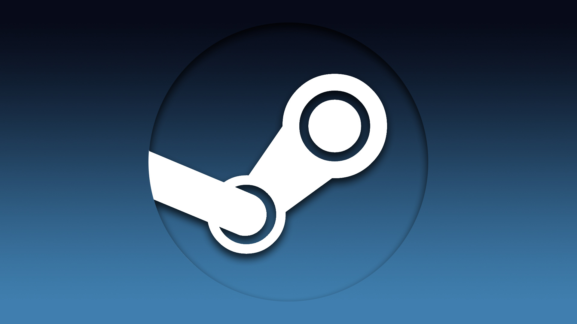 Steam: The client allows users to install PC games online directly to their cloud drives after purchase. 1920x1080 Full HD Background.
