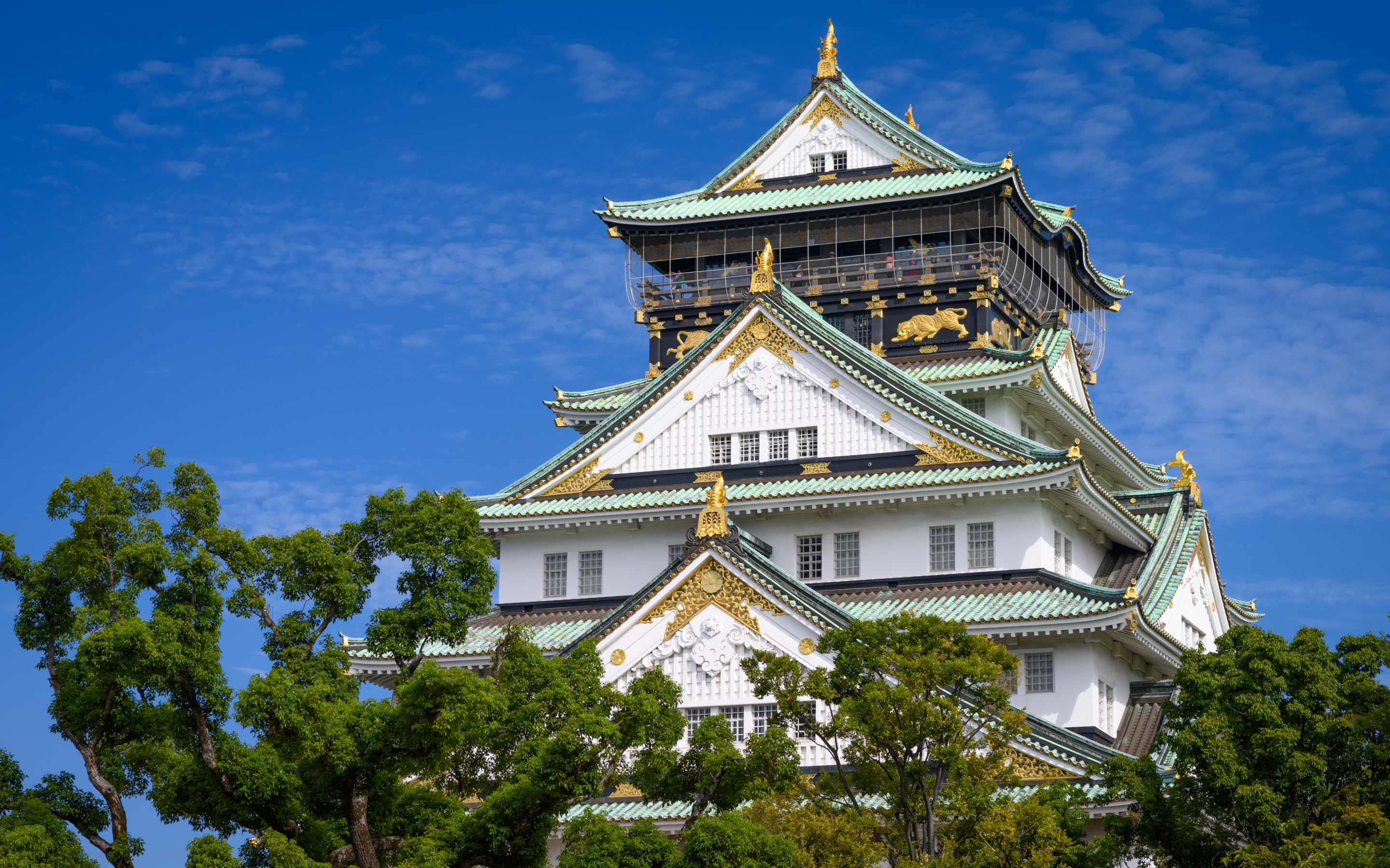 Osaka Castle, Travels, Beautiful castle, Japanese architecture, 2880x1800 HD Desktop