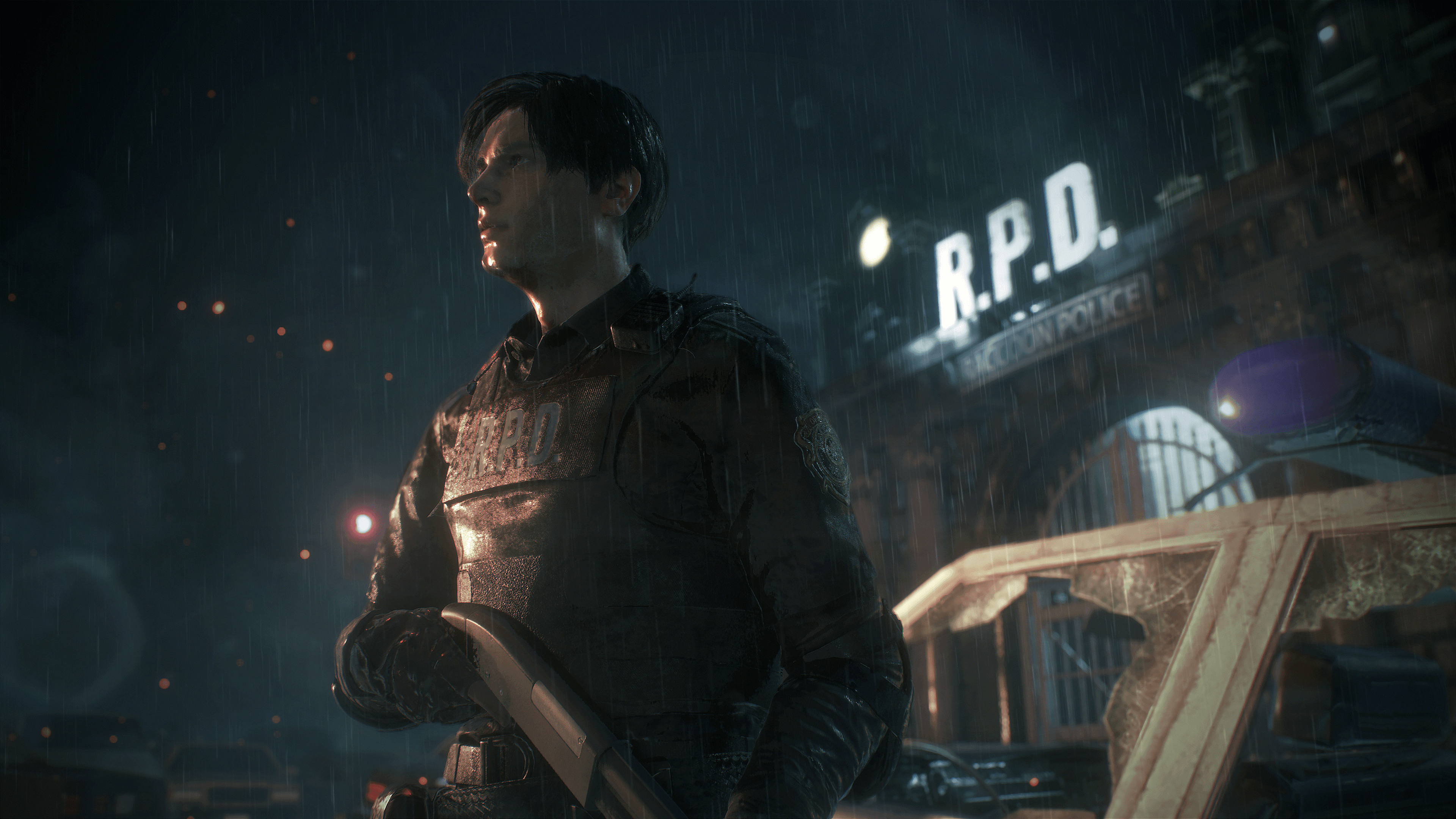 Leon Resident Evil, 4K backgrounds, Intense gaming, Action-packed, 3840x2160 4K Desktop
