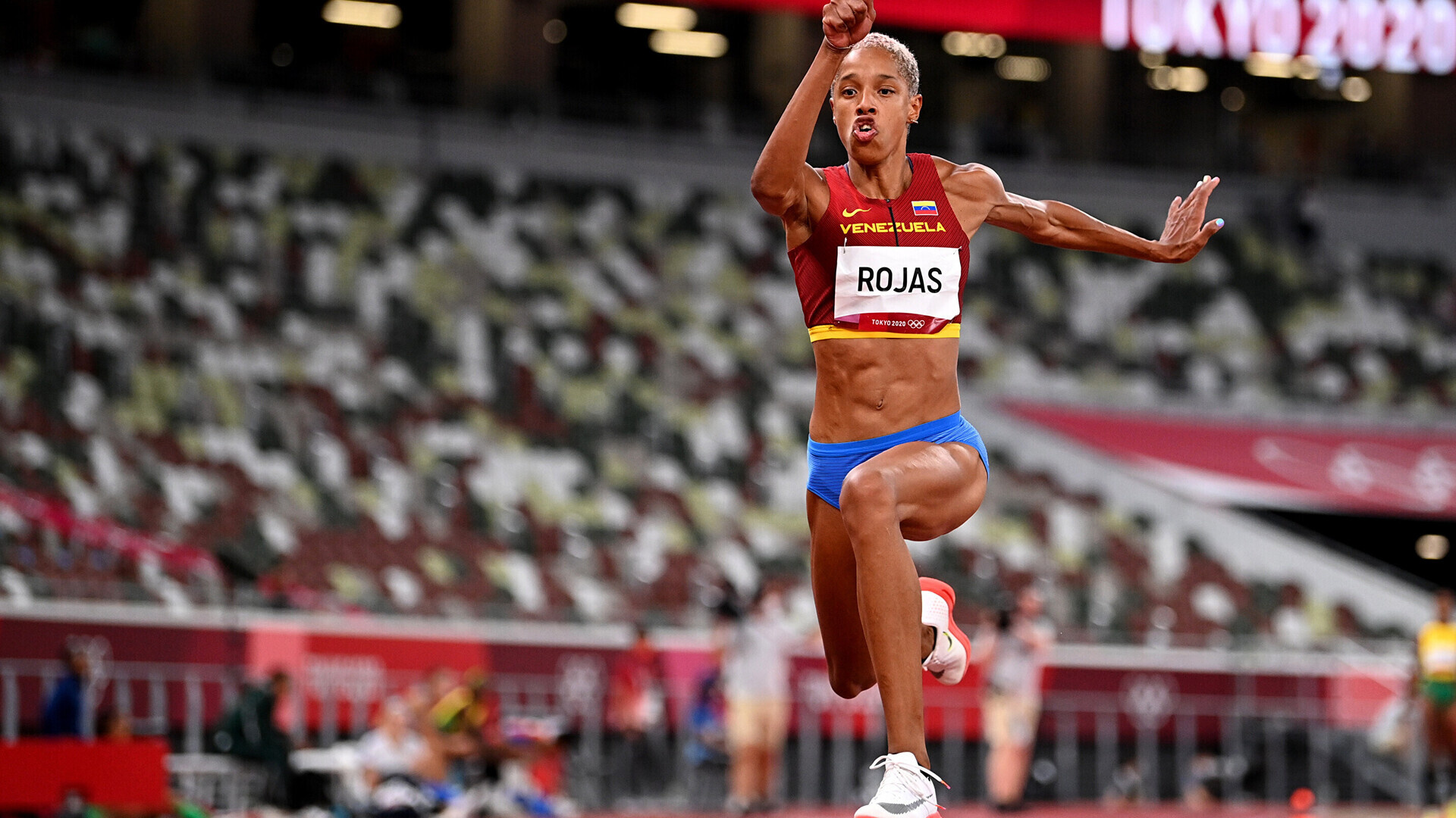 Yulimar Rojas, Olympic champion, World record, Triple jump, 1920x1080 Full HD Desktop